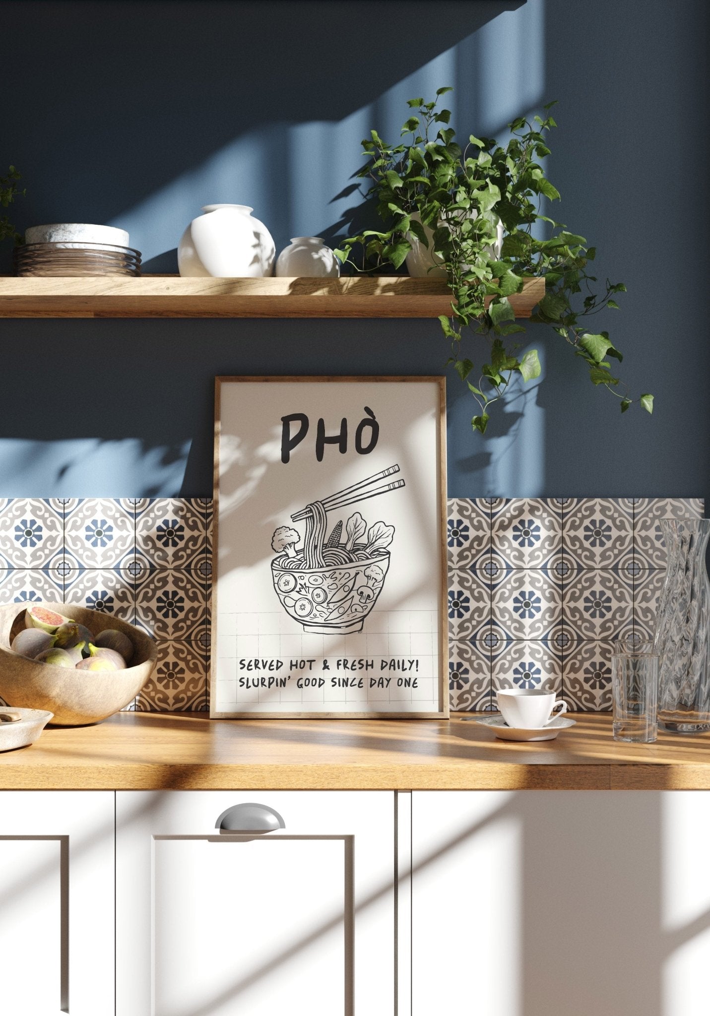 Pho Poster – Slurpin’ Good Vietnamese Kitchen Wall Art Print (Digital & Printed Options) - Evergreen Posters