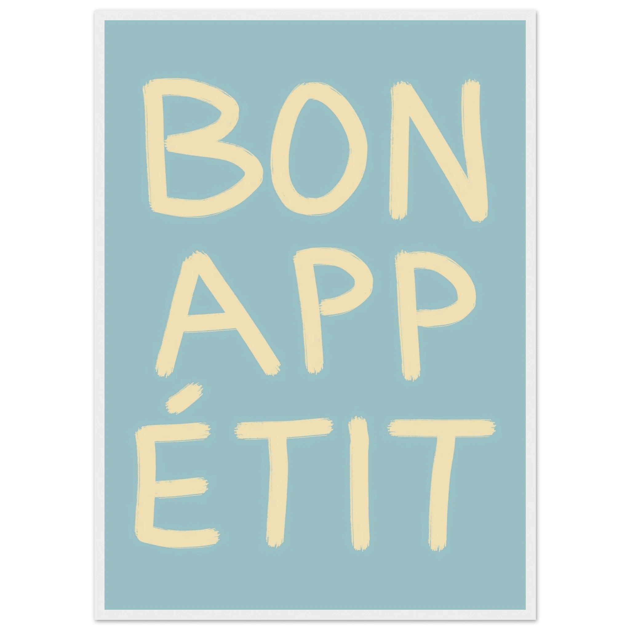 Bon Appétit Kitchen Poster | French Typography Wall Art | Retro Dining Room Print Decor - Evergreen Posters