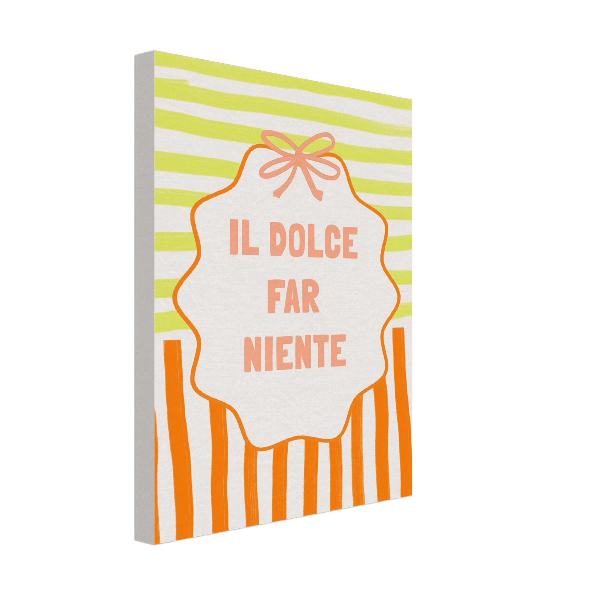 Il Dolce Far Niente Italian Print | Coquette Stripe Wall Art - Evergreen Posters