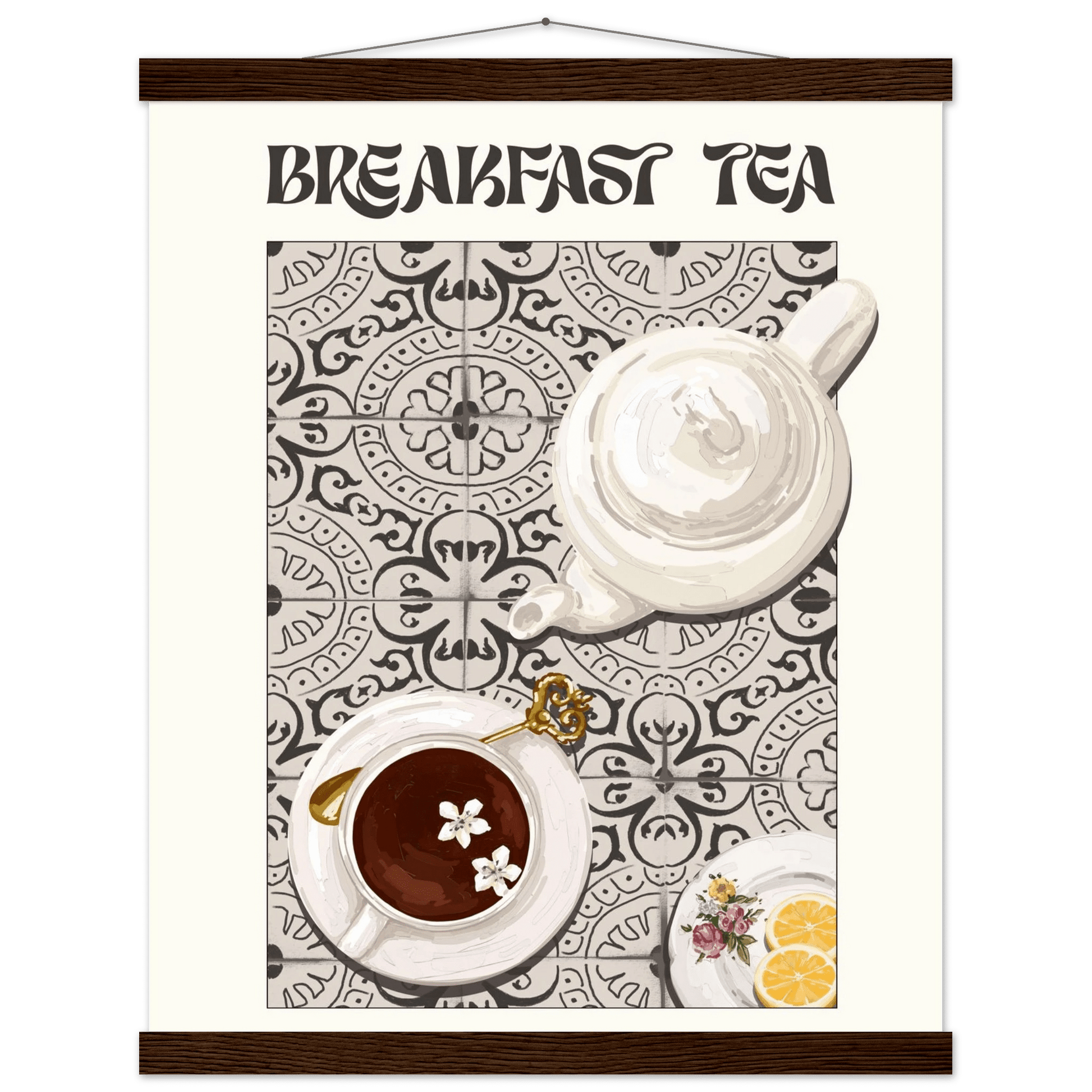 Breakfast Tea Poster – Cozy Kitchen Wall Art Print (Digital & Printed Options) - Evergreen Posters