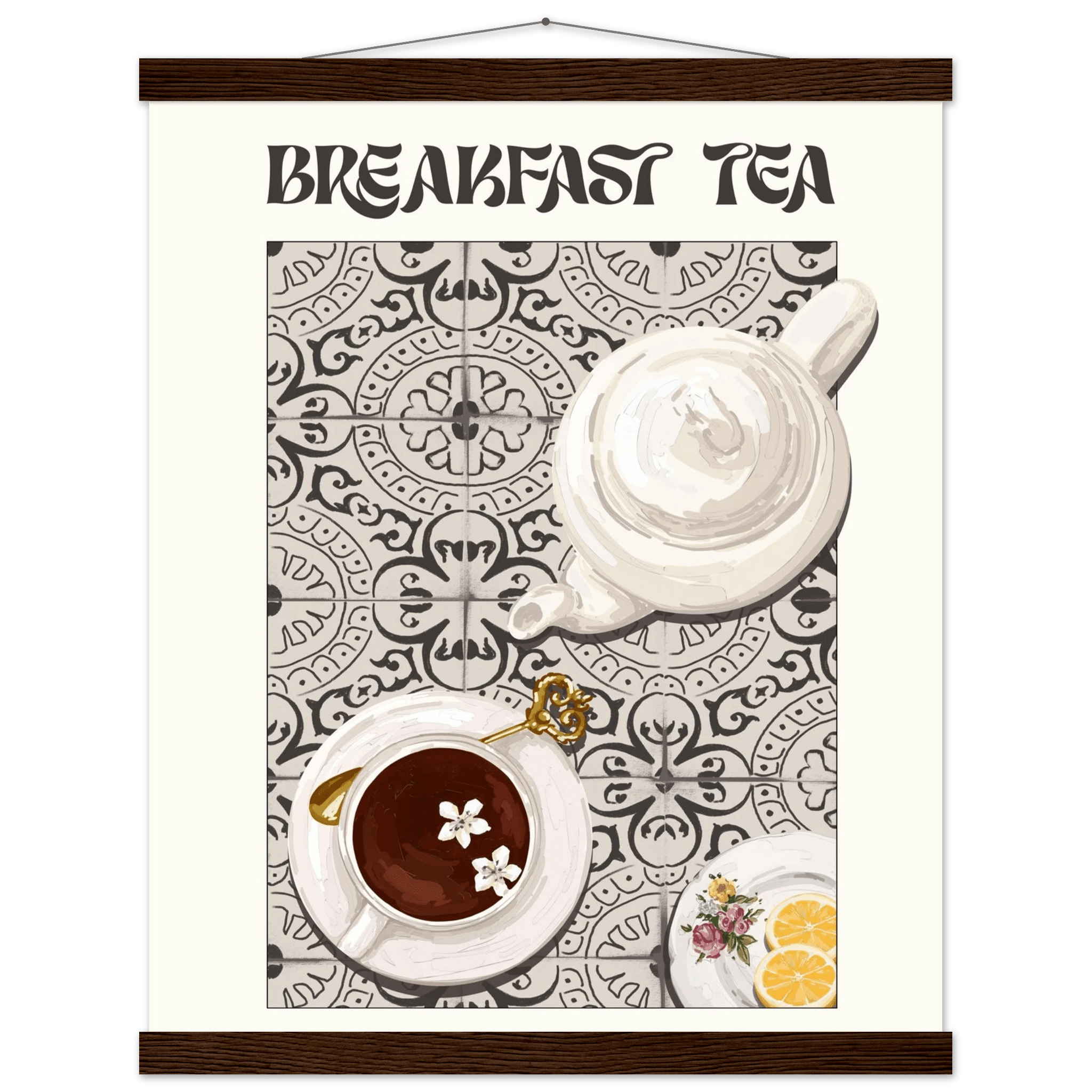 Breakfast Tea Poster – Cozy Kitchen Wall Art Print (Digital & Printed Options) - Evergreen Posters