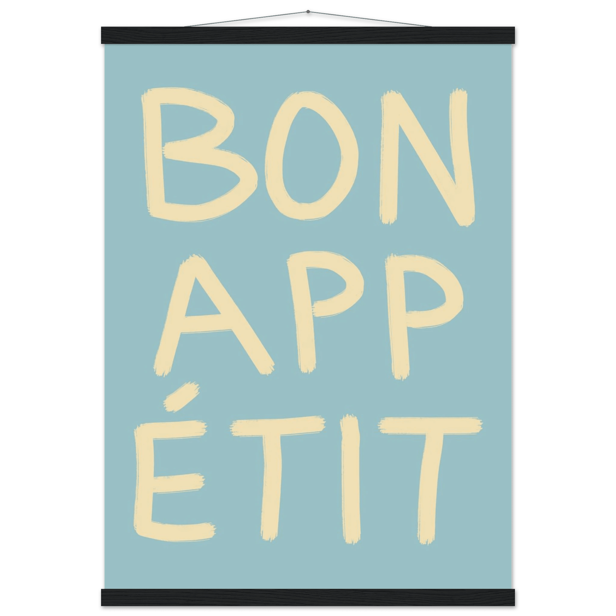 Bon Appétit Kitchen Poster | French Typography Wall Art | Retro Dining Room Print Decor - Evergreen Posters