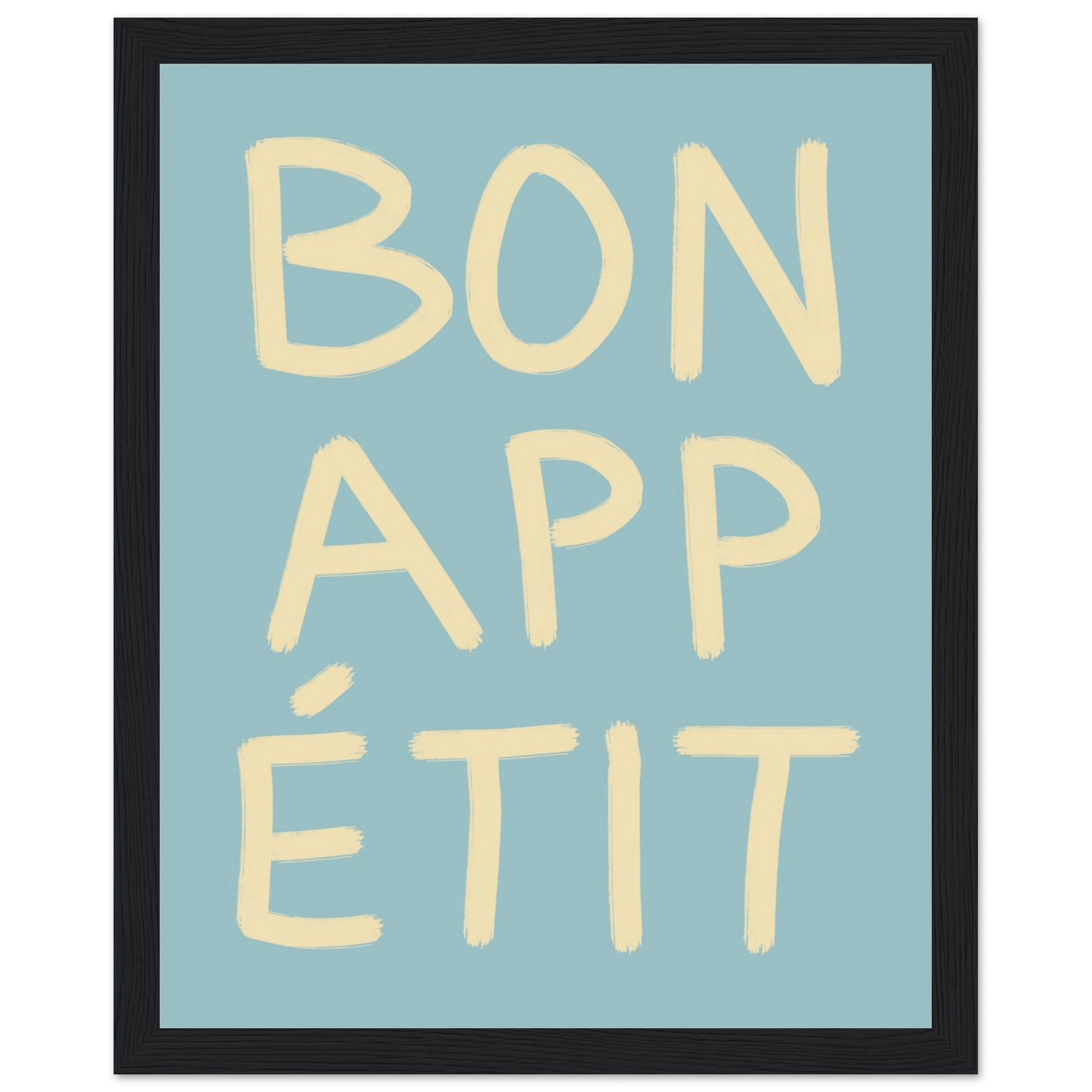 Bon Appétit Kitchen Poster | French Typography Wall Art | Retro Dining Room Print Decor - Evergreen Posters