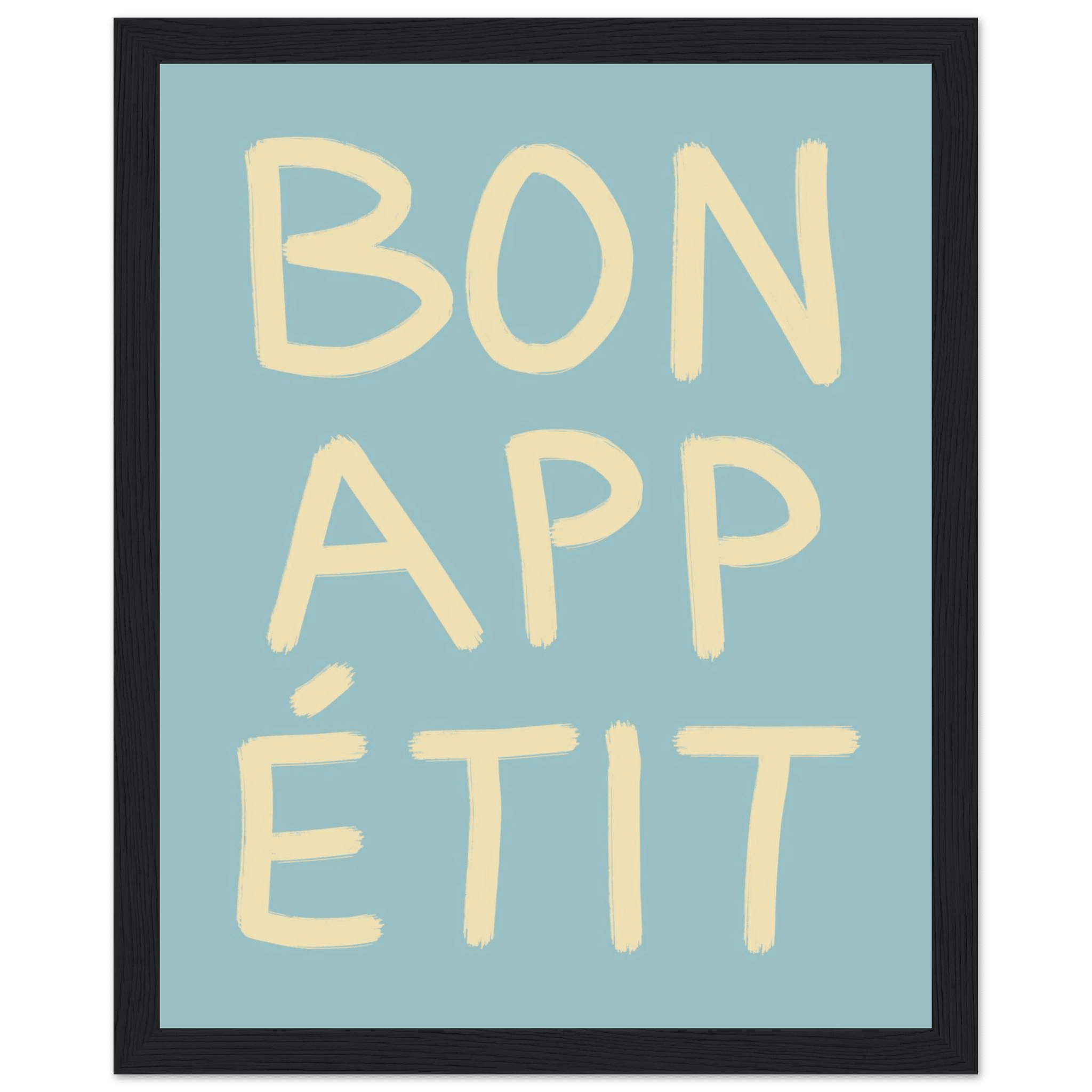 Bon Appétit Kitchen Poster | French Typography Wall Art | Retro Dining Room Print Decor - Evergreen Posters