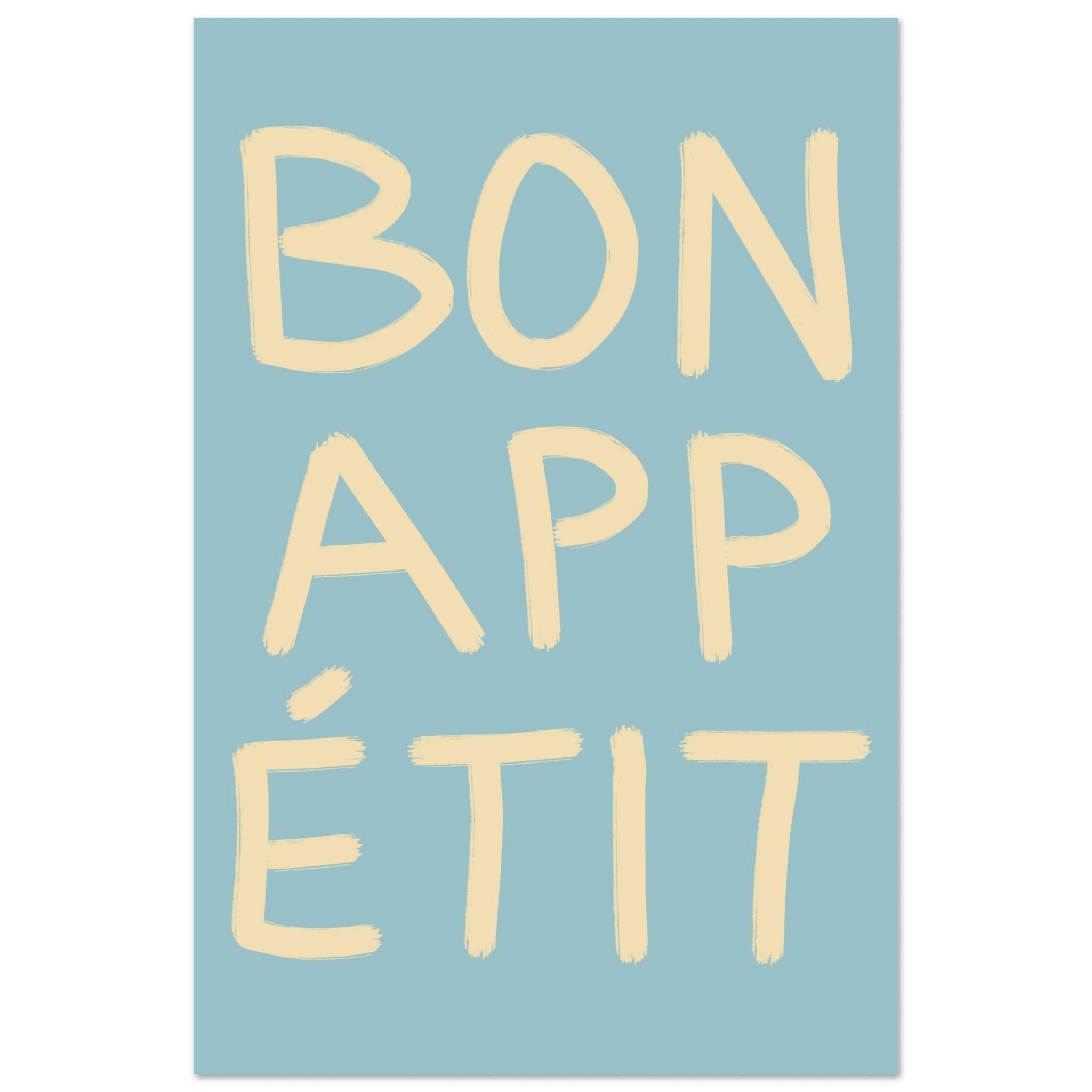 Bon Appétit Kitchen Poster | French Typography Wall Art | Retro Dining Room Print Decor - Evergreen Posters