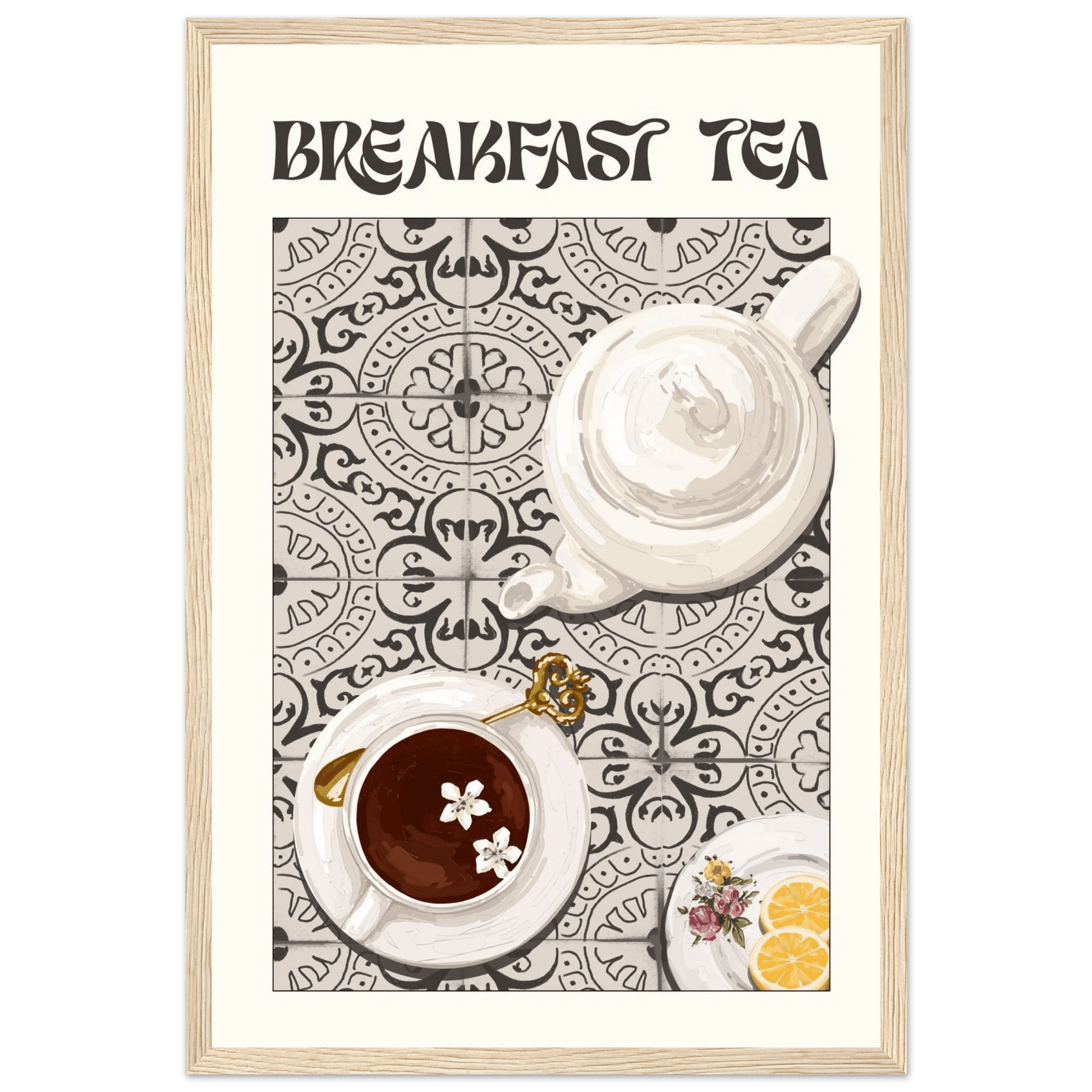 Breakfast Tea Poster – Cozy Kitchen Wall Art Print (Digital & Printed Options) - Evergreen Posters