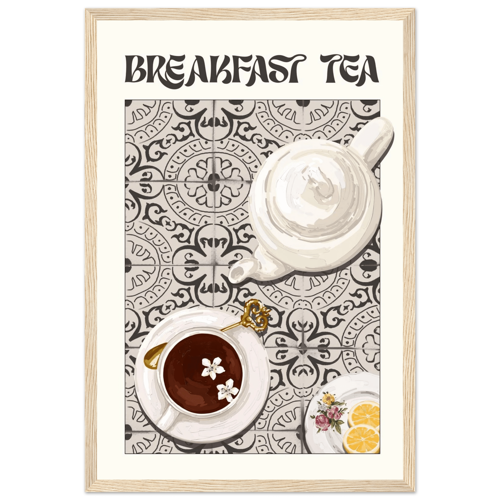 Breakfast Tea Poster – Cozy Kitchen Wall Art Print (Digital & Printed Options) - Evergreen Posters
