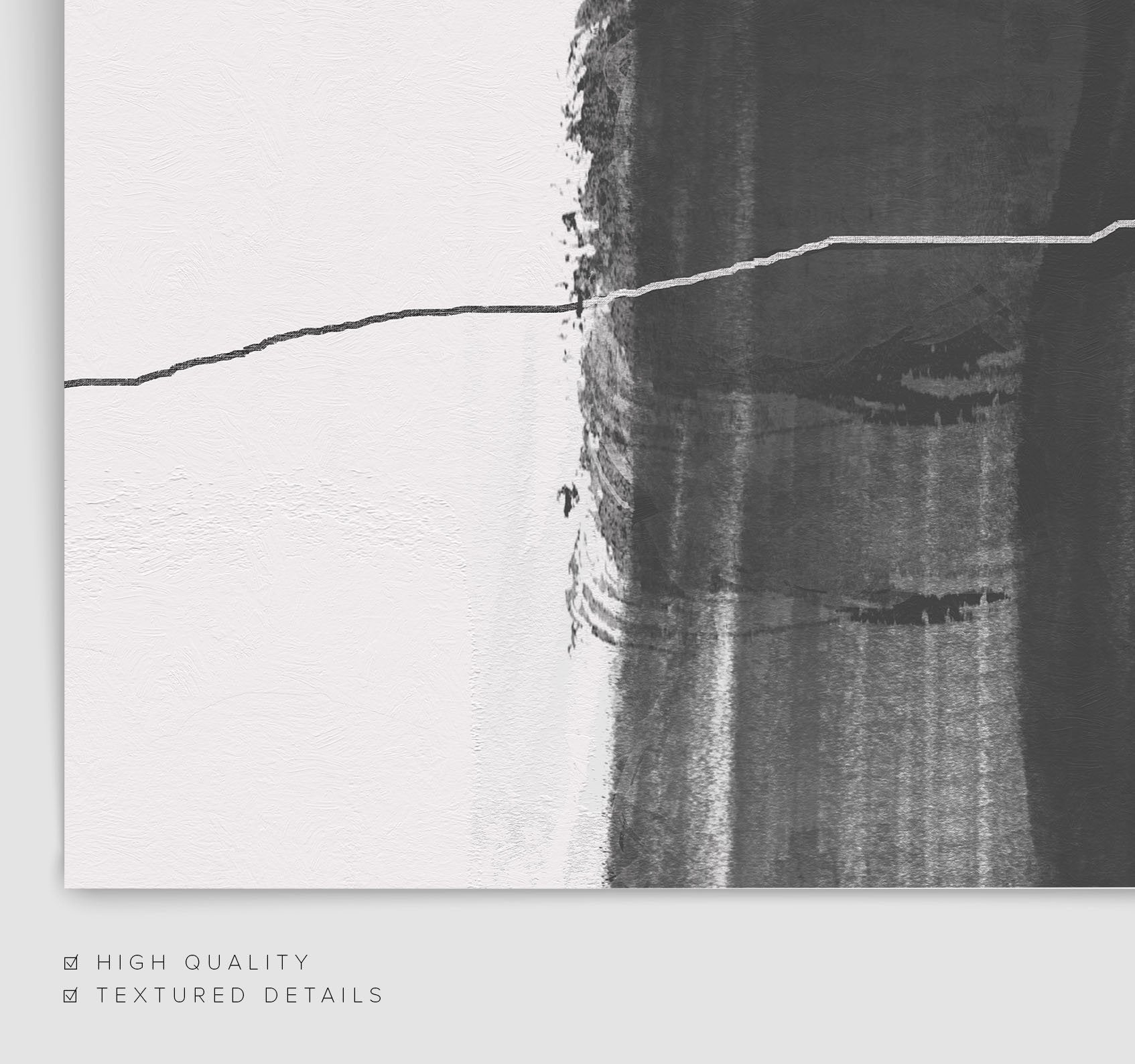 Olive & Black Brushstroke Abstract Poster | Minimalist Square Wall Art | Modern Decor - Evergreen Posters