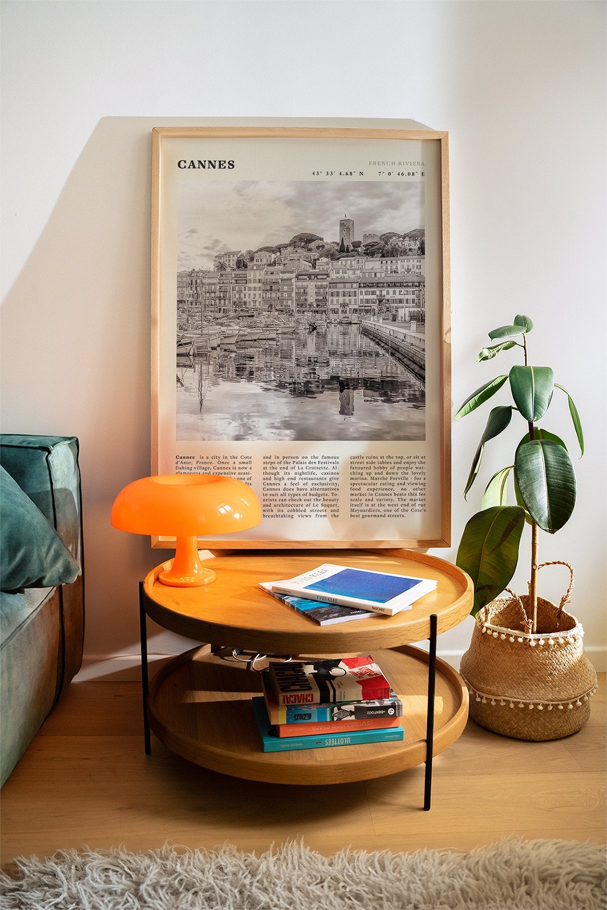 Cannes Poster | Black & White French Riviera Wall Art | France Travel Print - Evergreen Posters