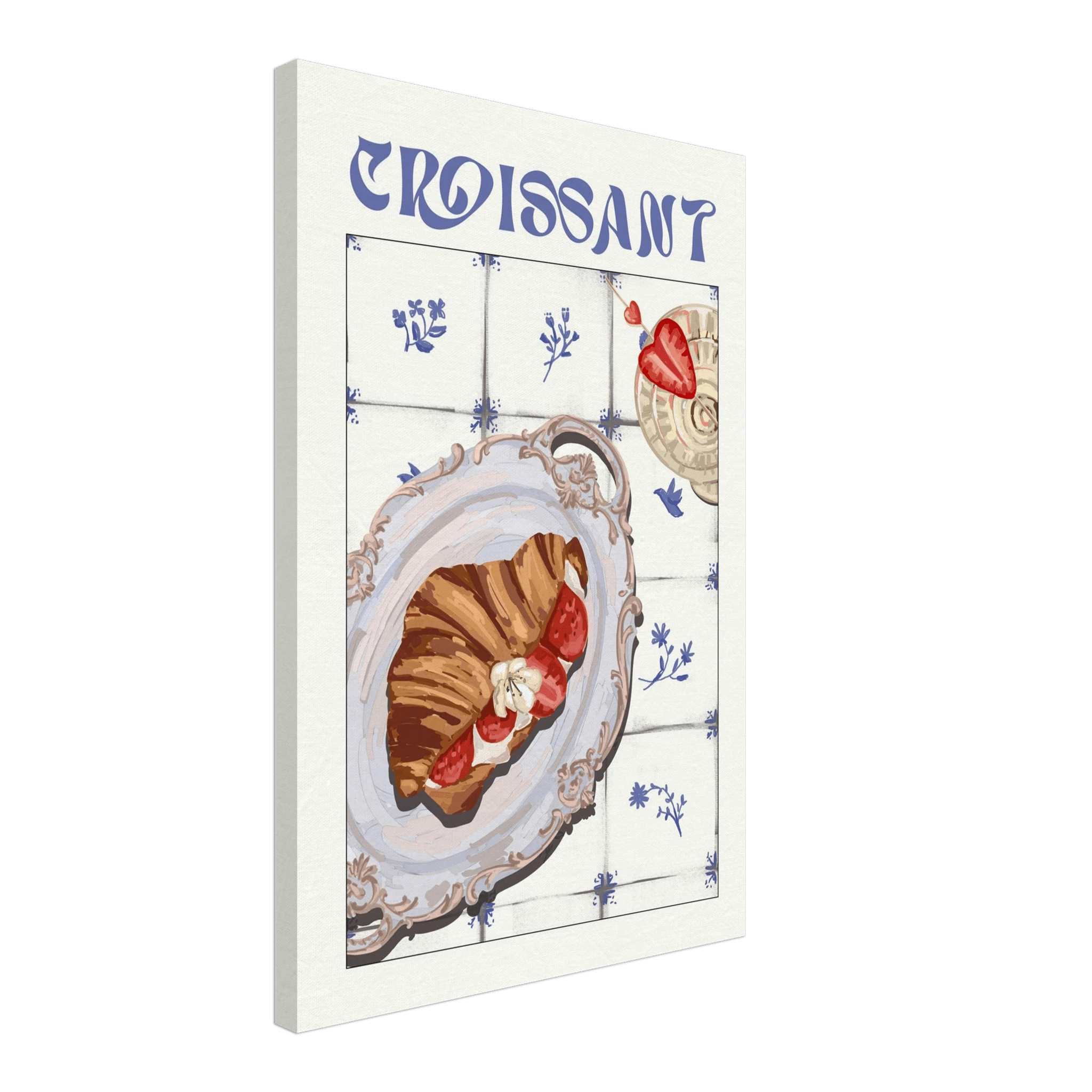 Croissant Poster – Charming French Breakfast Kitchen Wall Art Print (Digital & Printed Options) - Evergreen Posters