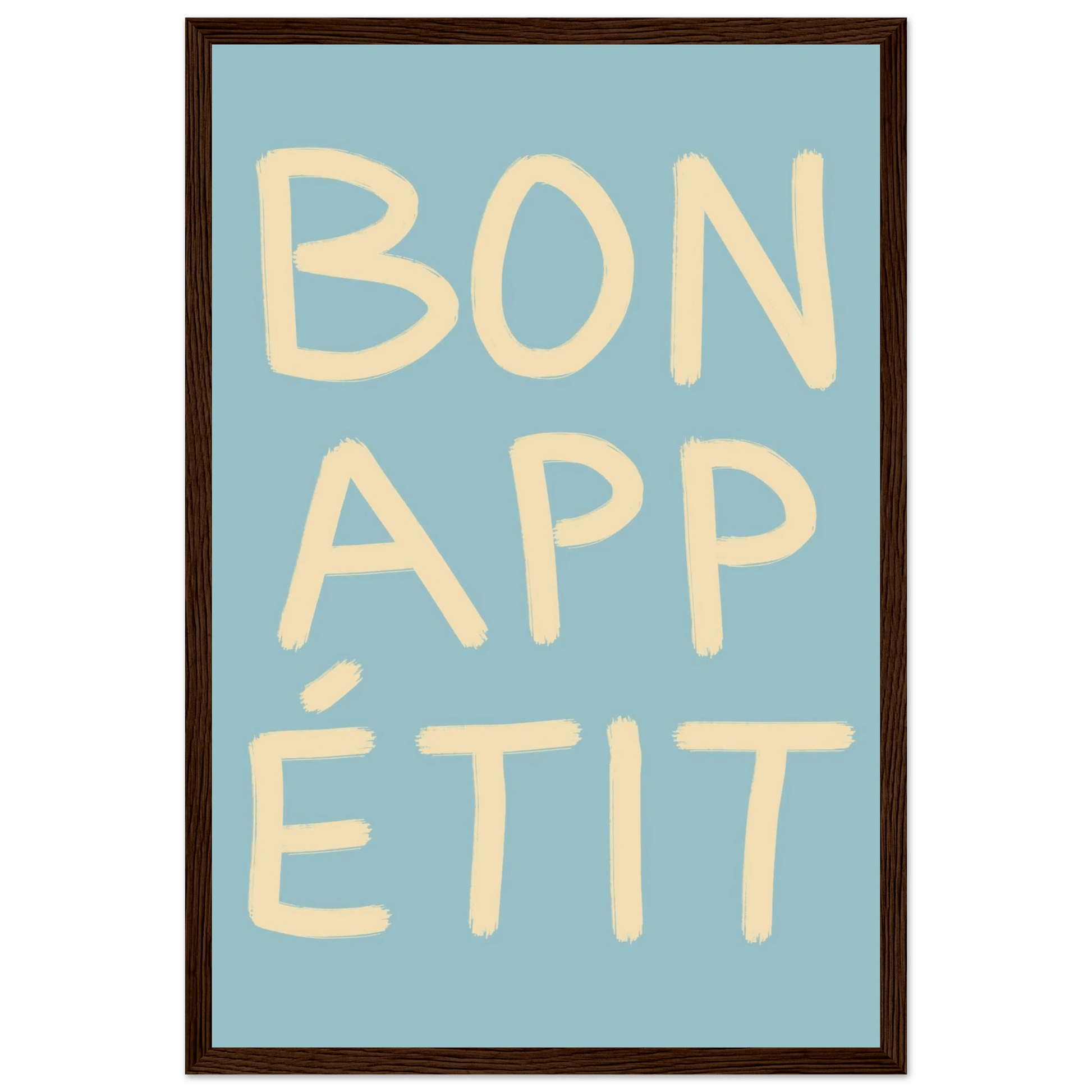 Bon Appétit Kitchen Poster | French Typography Wall Art | Retro Dining Room Print Decor - Evergreen Posters