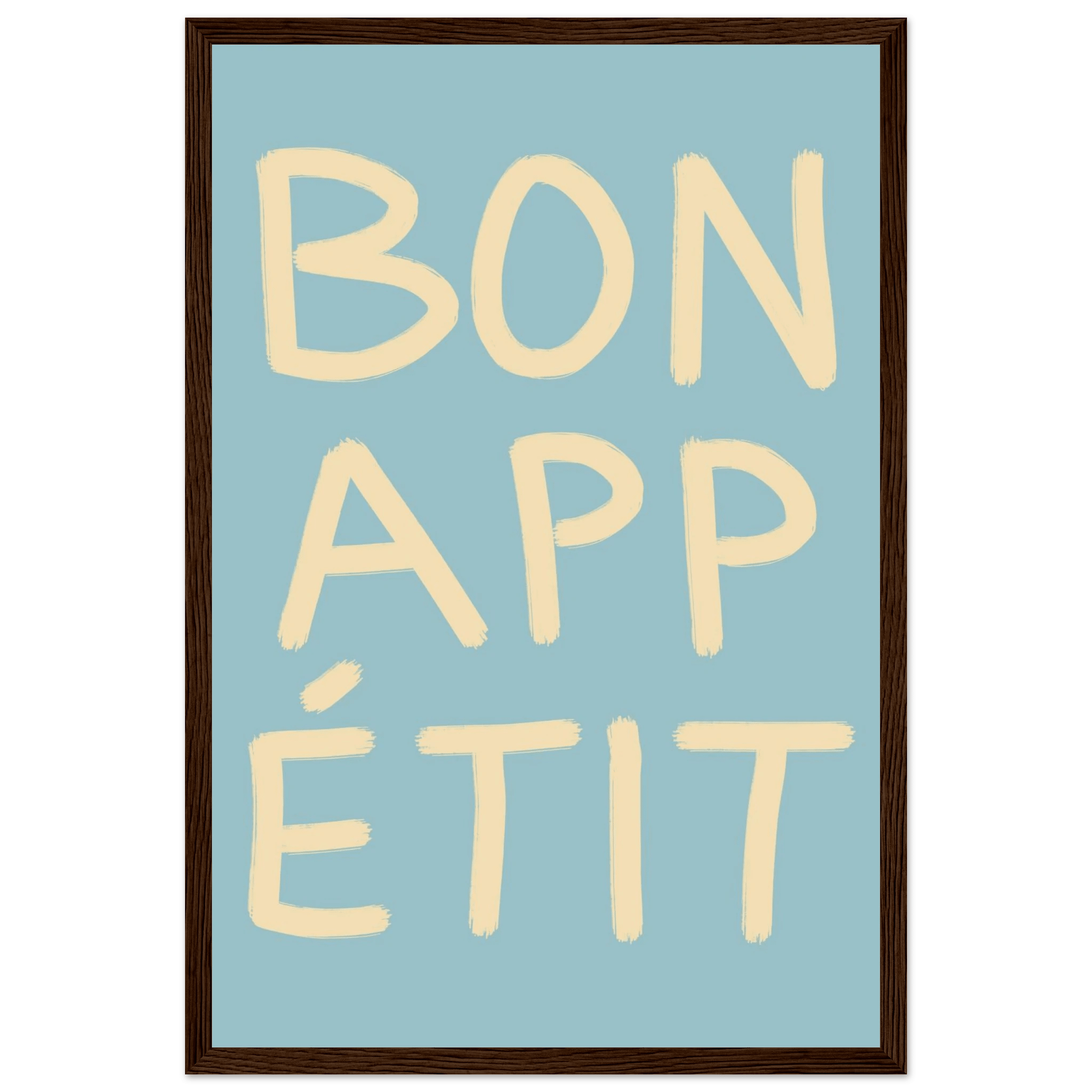 Bon Appétit Kitchen Poster | French Typography Wall Art | Retro Dining Room Print Decor - Evergreen Posters