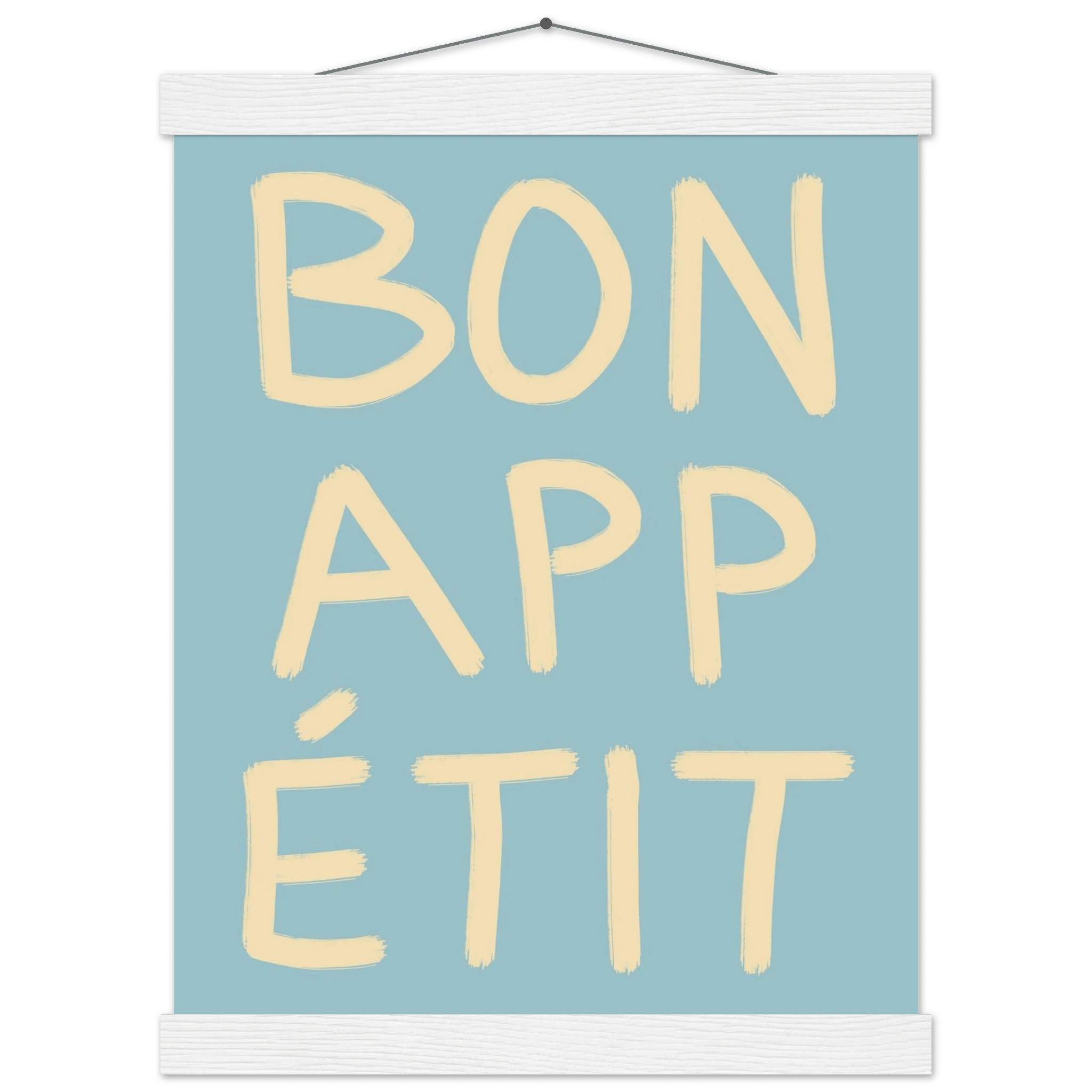 Bon Appétit Kitchen Poster | French Typography Wall Art | Retro Dining Room Print Decor - Evergreen Posters