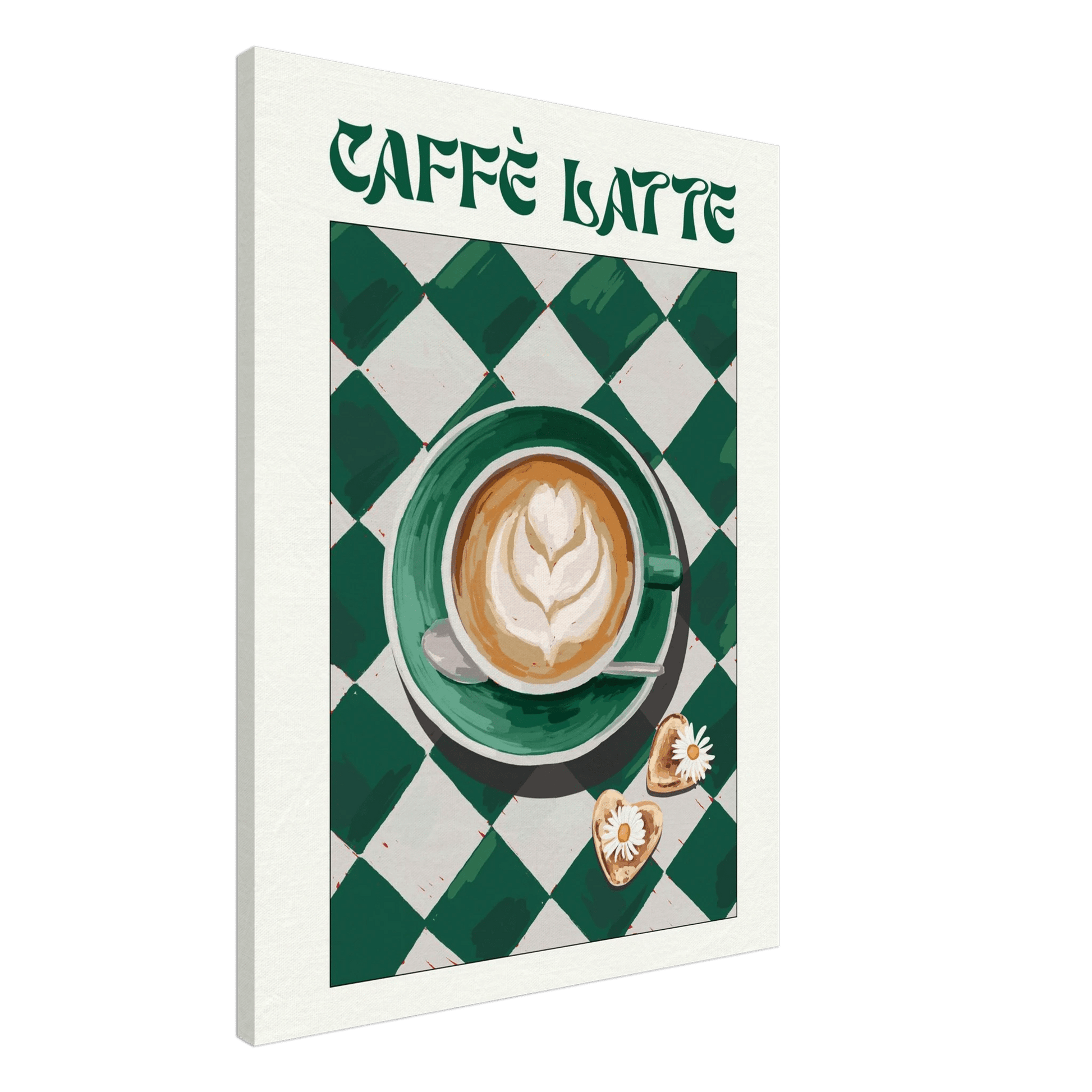 Caffè Latte Poster – Playful Coffee Kitchen Wall Art Print (Digital & Printed Options) - Evergreen Posters