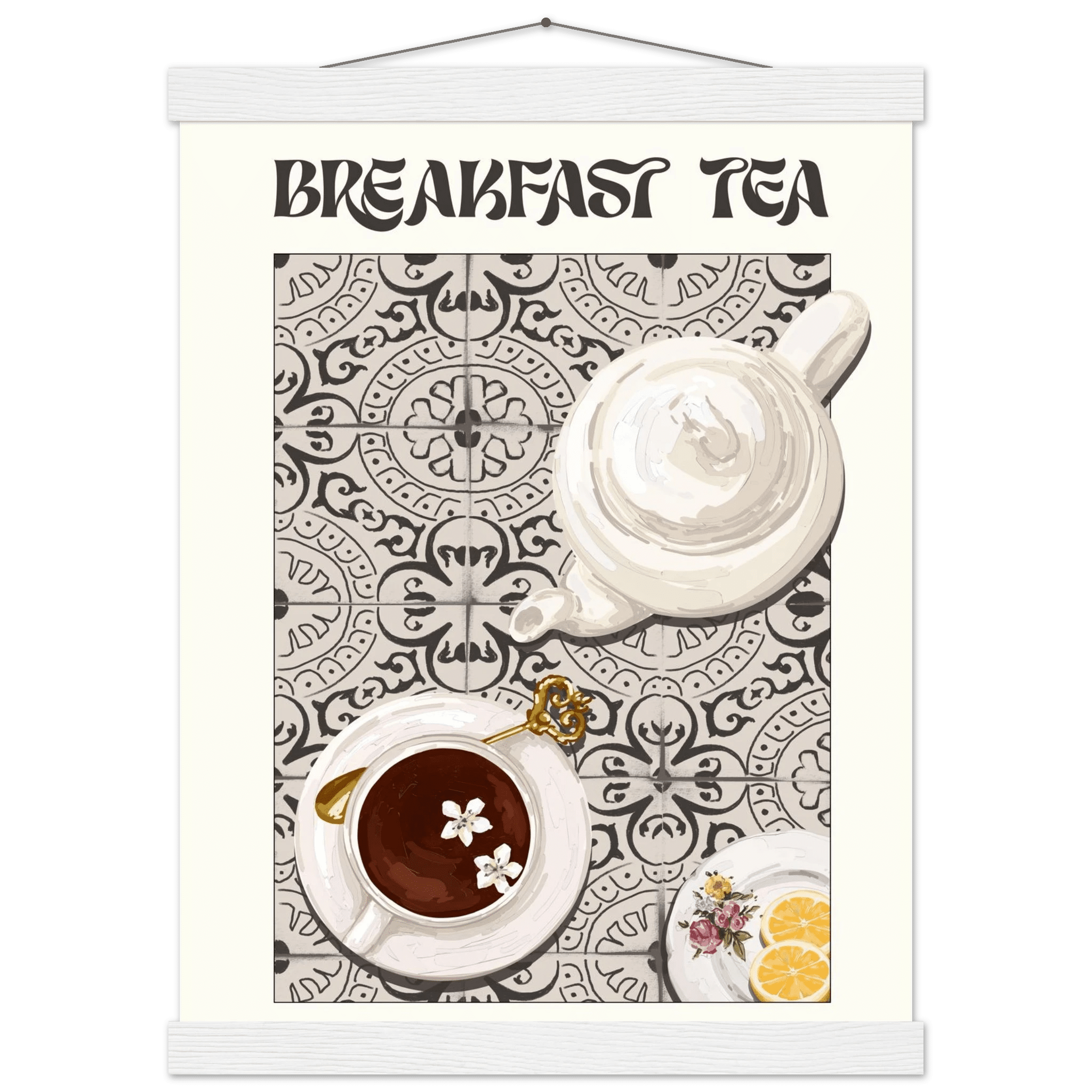 Breakfast Tea Poster – Cozy Kitchen Wall Art Print (Digital & Printed Options) - Evergreen Posters