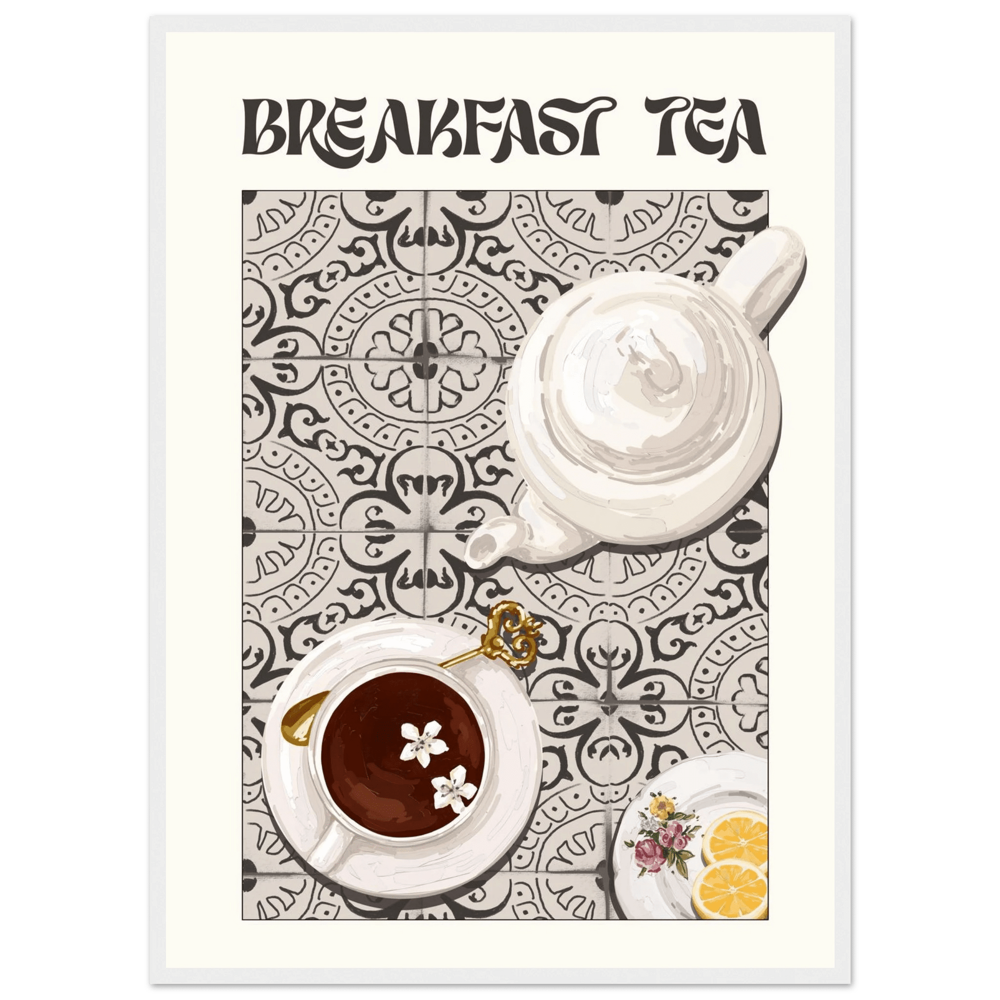 Breakfast Tea Poster – Cozy Kitchen Wall Art Print (Digital & Printed Options) - Evergreen Posters
