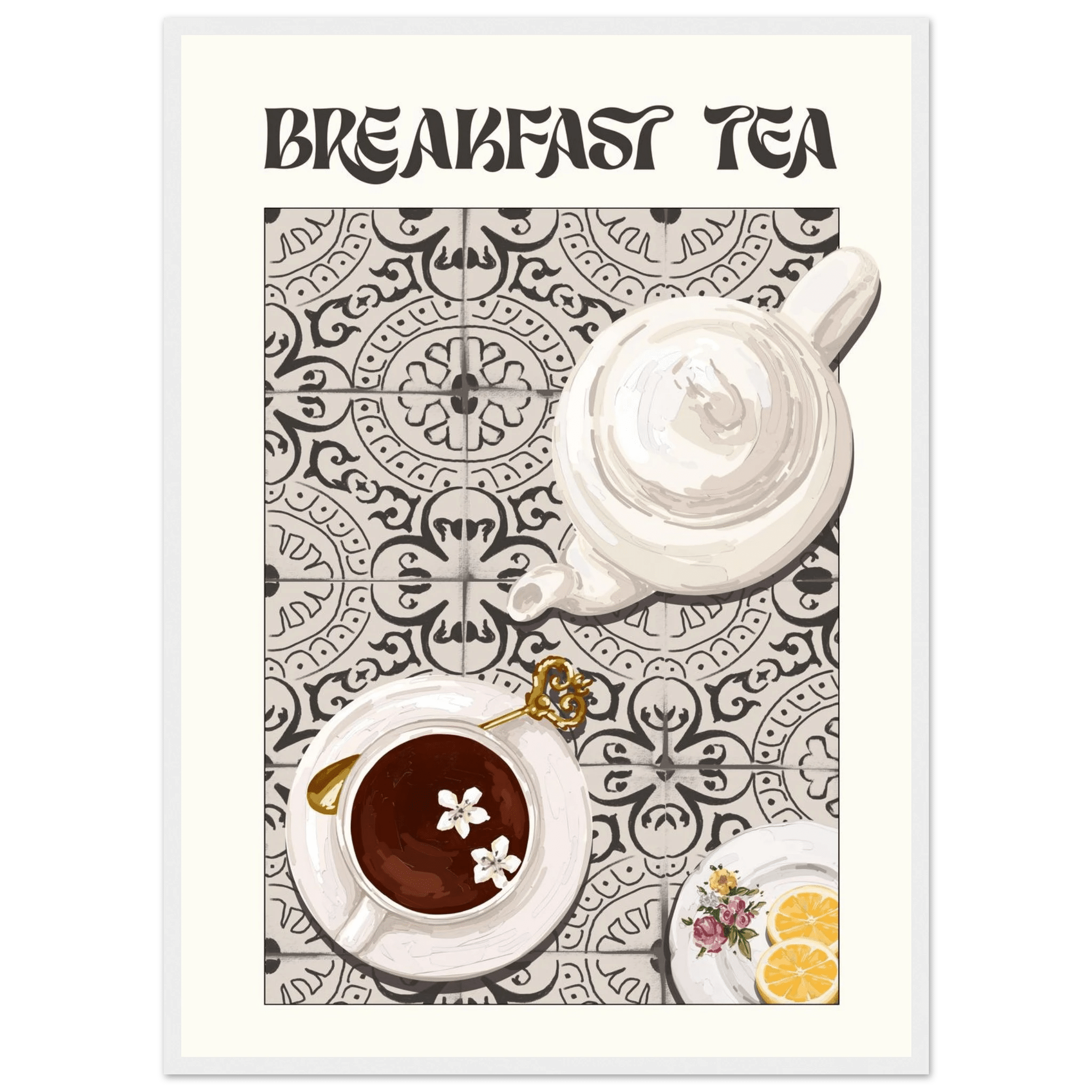 Breakfast Tea Poster – Cozy Kitchen Wall Art Print (Digital & Printed Options) - Evergreen Posters
