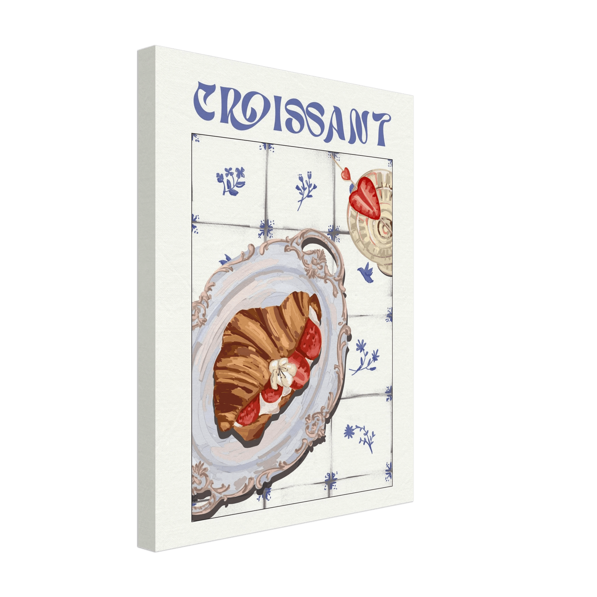 Croissant Poster – Charming French Breakfast Kitchen Wall Art Print (Digital & Printed Options) - Evergreen Posters
