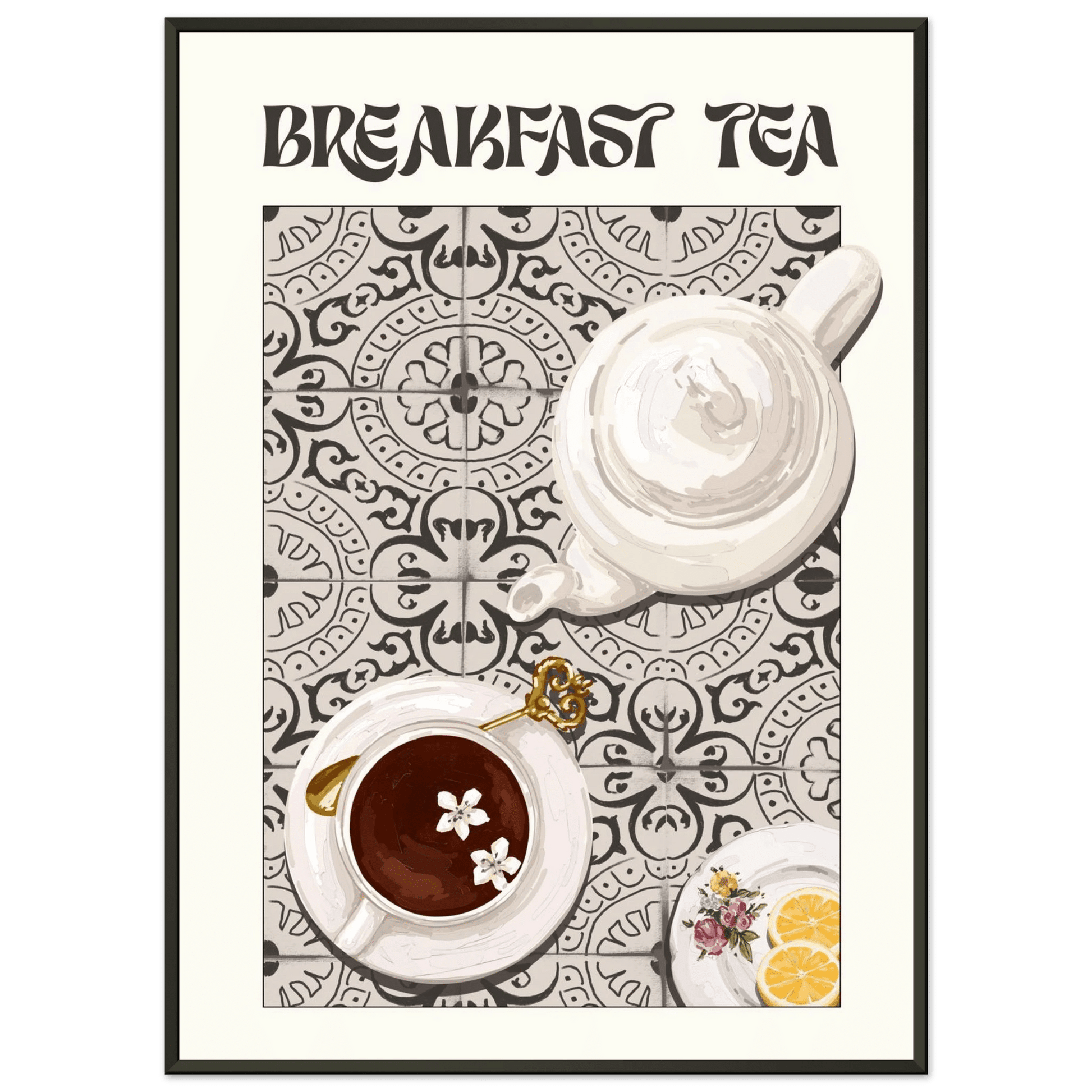 Breakfast Tea Poster – Cozy Kitchen Wall Art Print (Digital & Printed Options) - Evergreen Posters