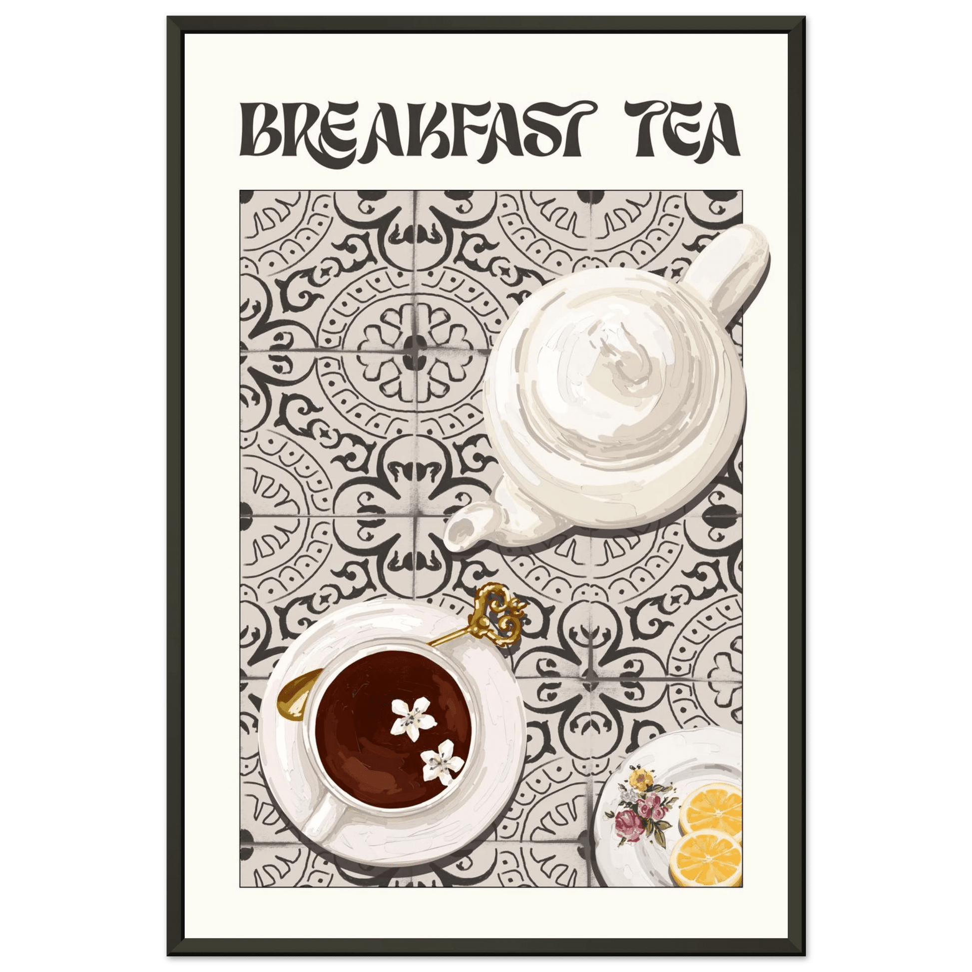 Breakfast Tea Poster – Cozy Kitchen Wall Art Print (Digital & Printed Options) - Evergreen Posters