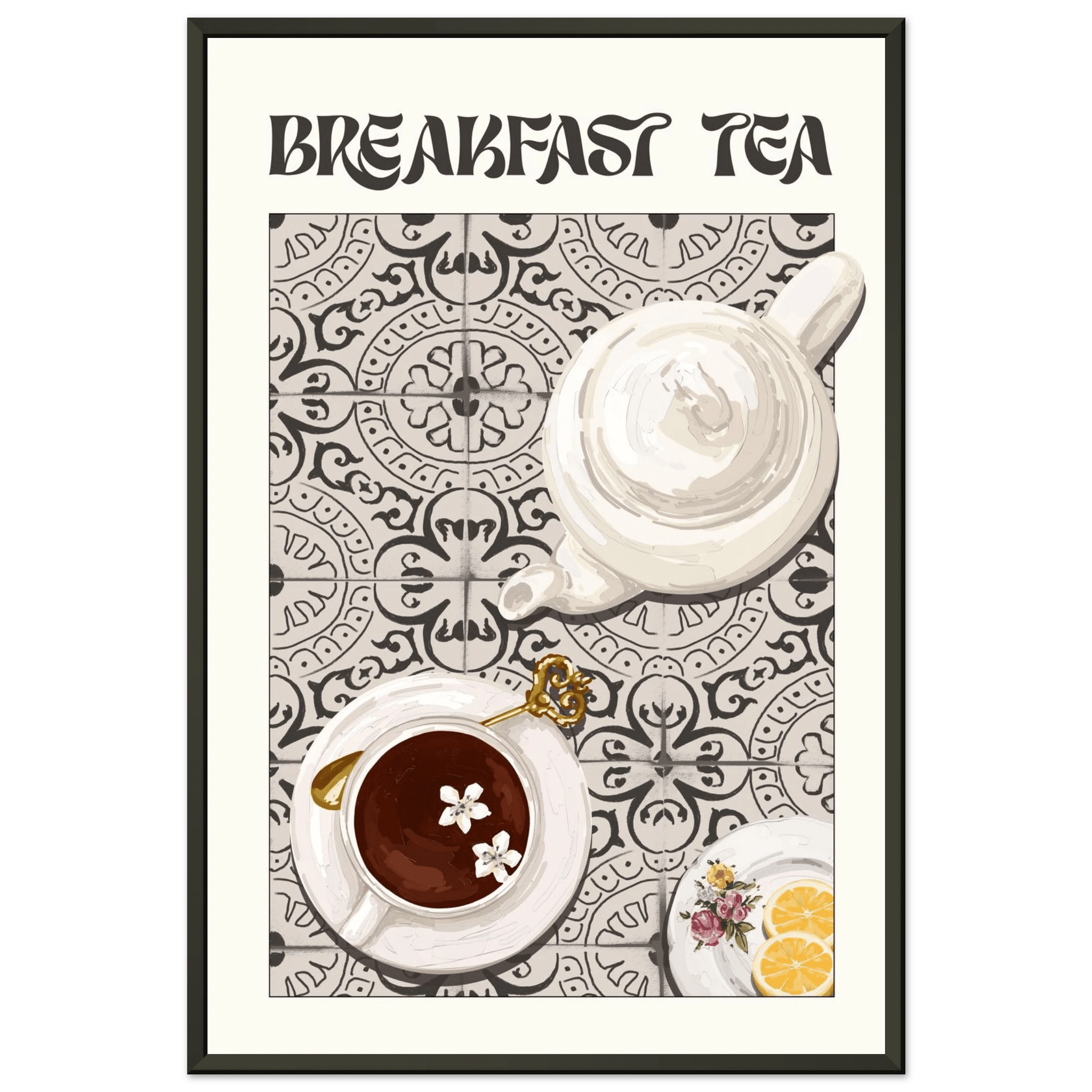 Breakfast Tea Poster – Cozy Kitchen Wall Art Print (Digital & Printed Options) - Evergreen Posters