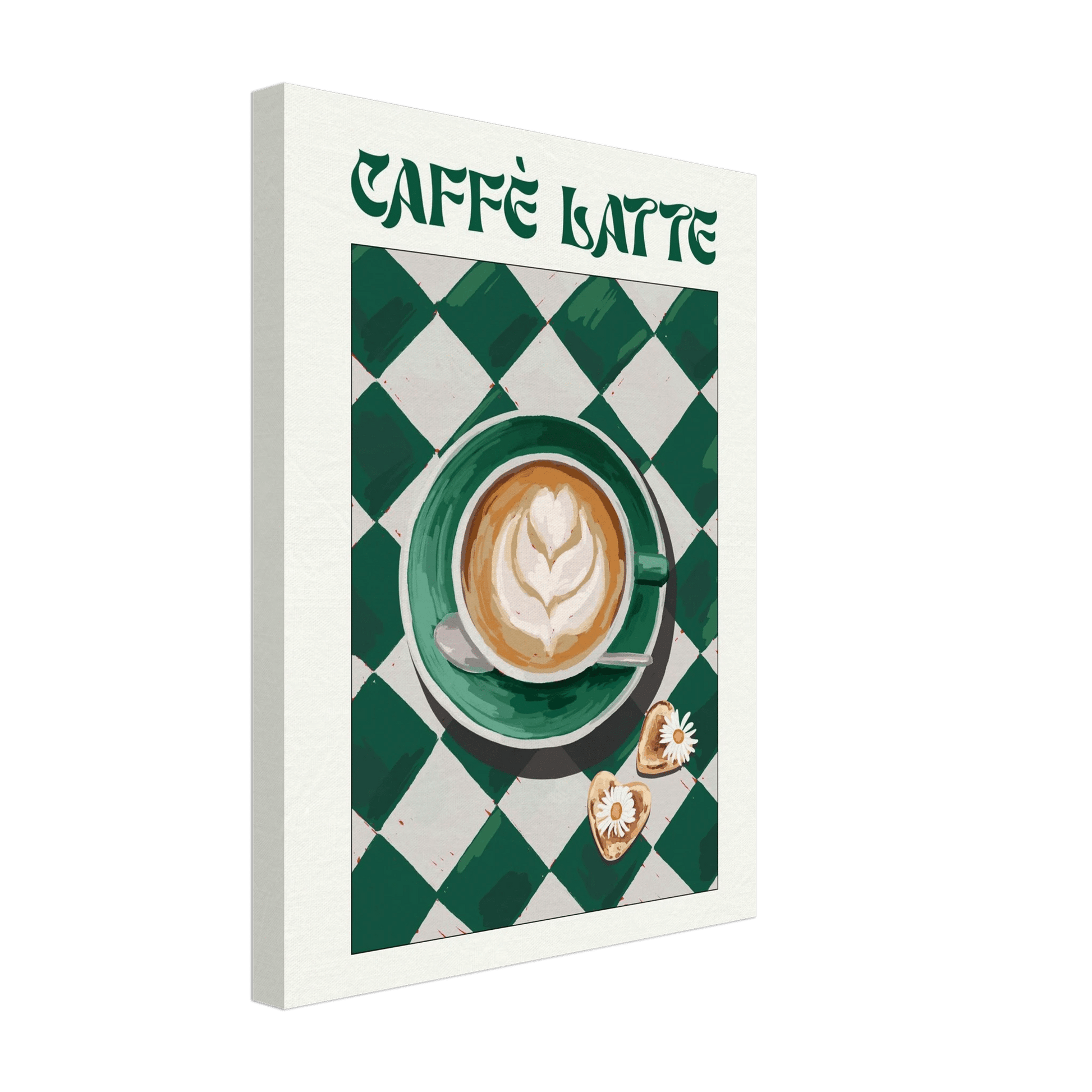 Caffè Latte Poster – Playful Coffee Kitchen Wall Art Print (Digital & Printed Options) - Evergreen Posters