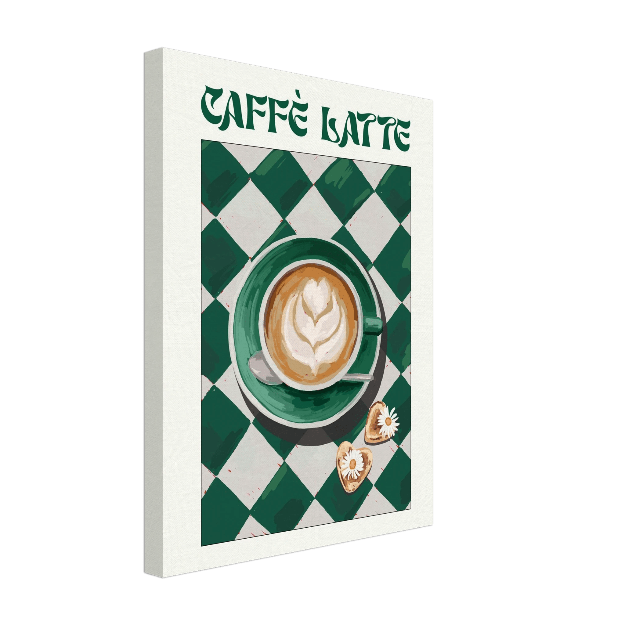 Caffè Latte Poster – Playful Coffee Kitchen Wall Art Print (Digital & Printed Options) - Evergreen Posters