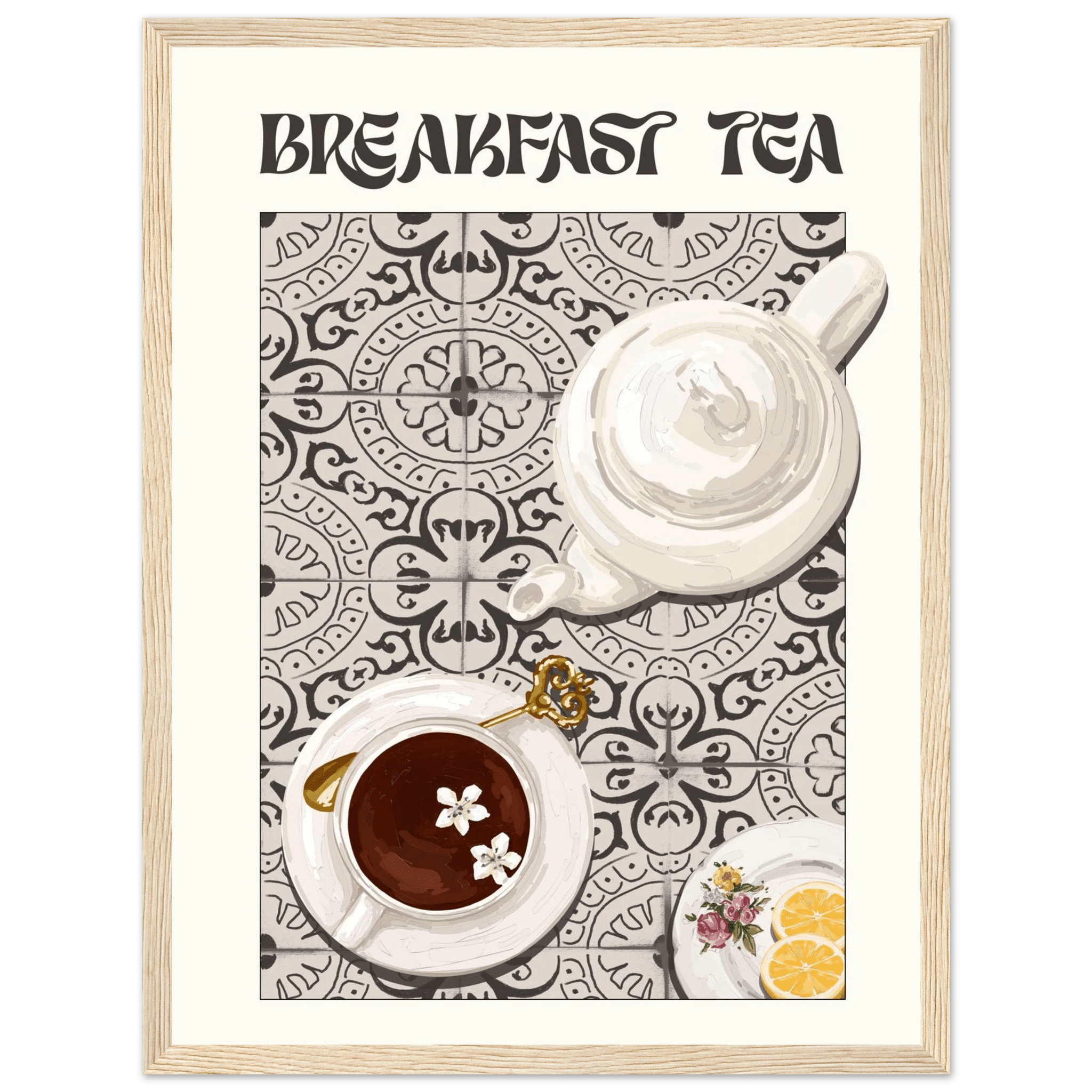 Breakfast Tea Poster – Cozy Kitchen Wall Art Print (Digital & Printed Options) - Evergreen Posters