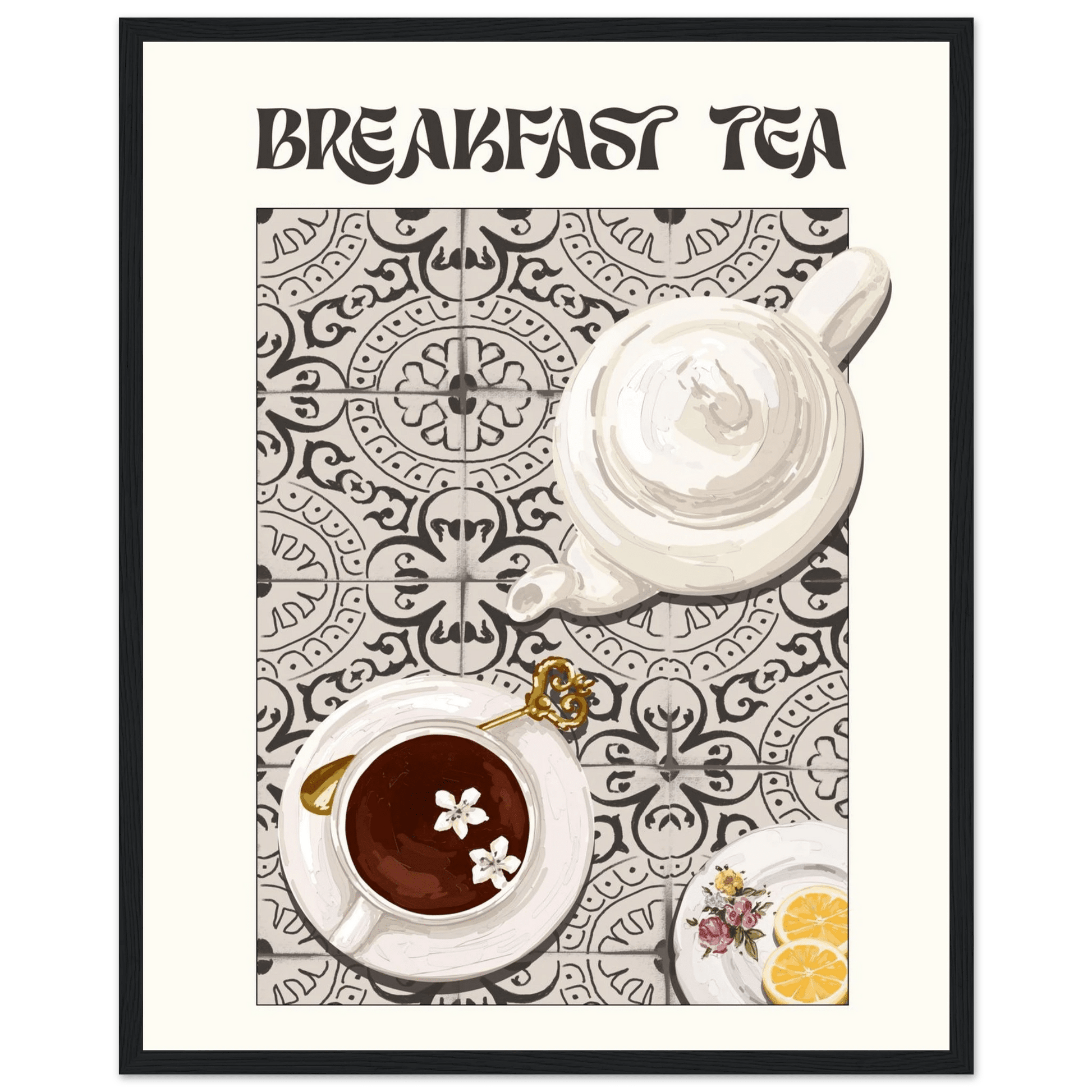 Breakfast Tea Poster – Cozy Kitchen Wall Art Print (Digital & Printed Options) - Evergreen Posters