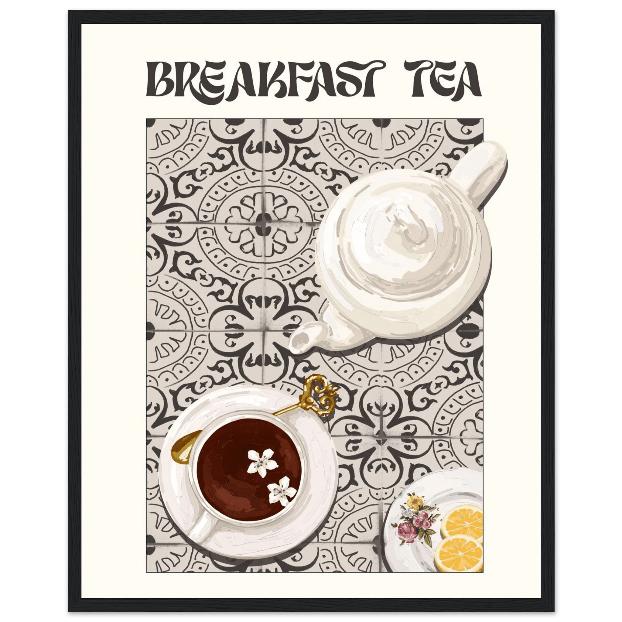 Breakfast Tea Poster – Cozy Kitchen Wall Art Print (Digital & Printed Options) - Evergreen Posters