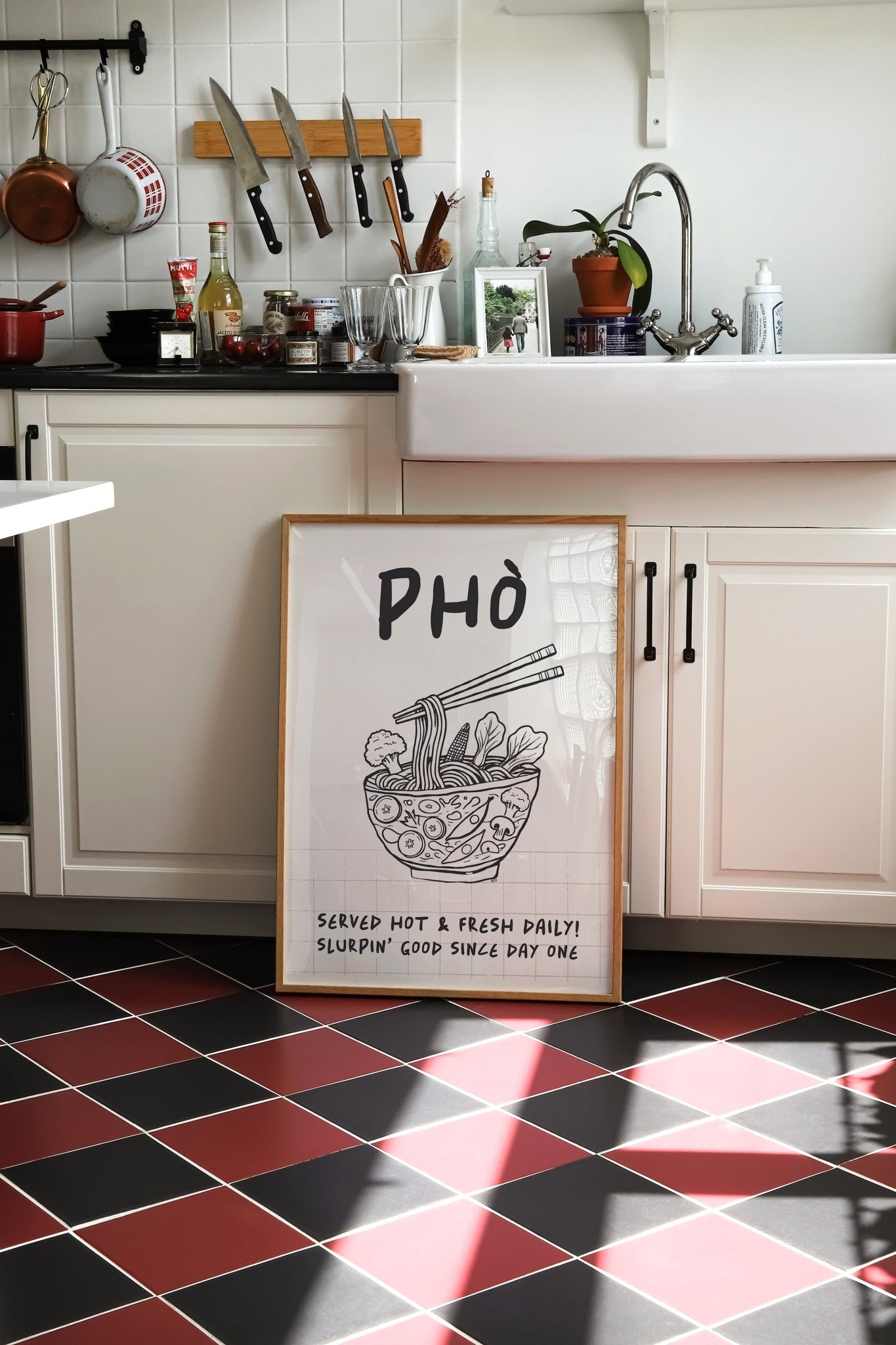 Pho Poster – Slurpin’ Good Vietnamese Kitchen Wall Art Print (Digital & Printed Options) - Evergreen Posters