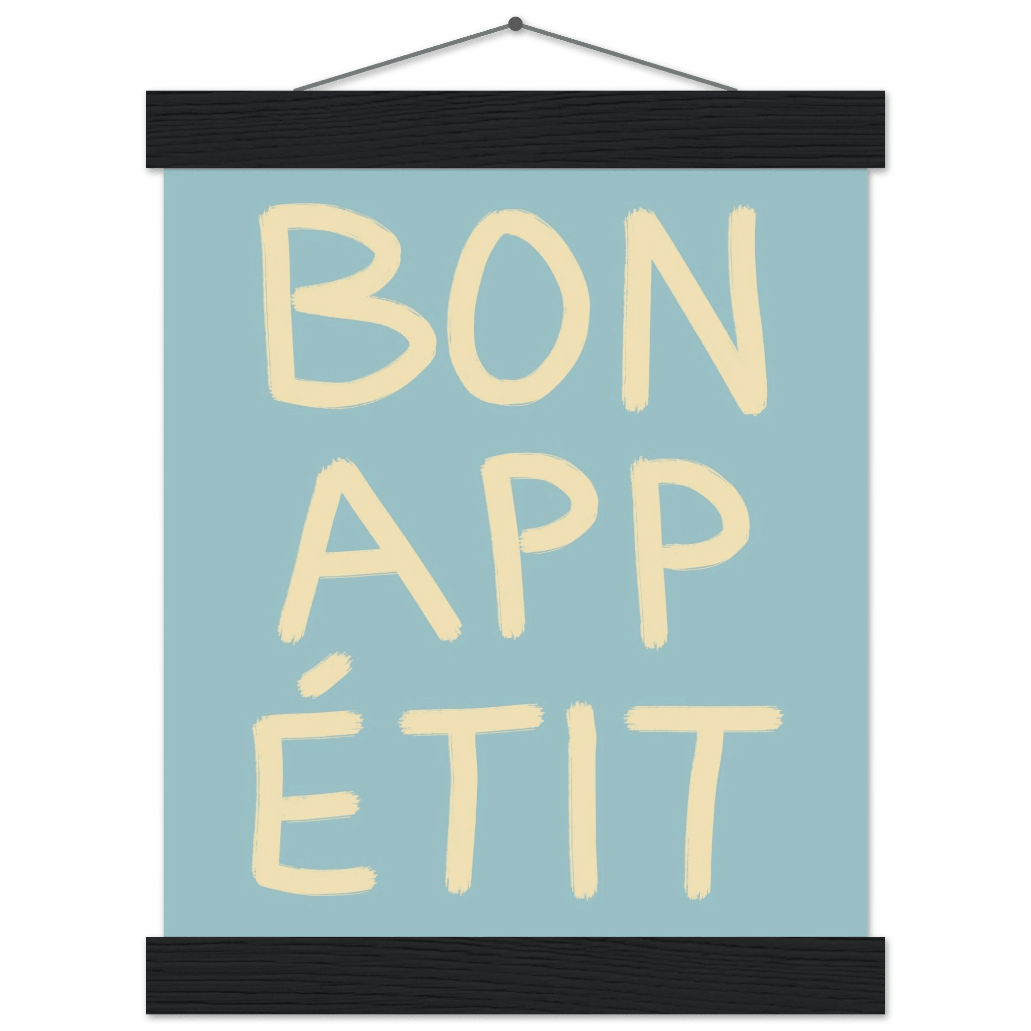 Bon Appétit Kitchen Poster | French Typography Wall Art | Retro Dining Room Print Decor - Evergreen Posters