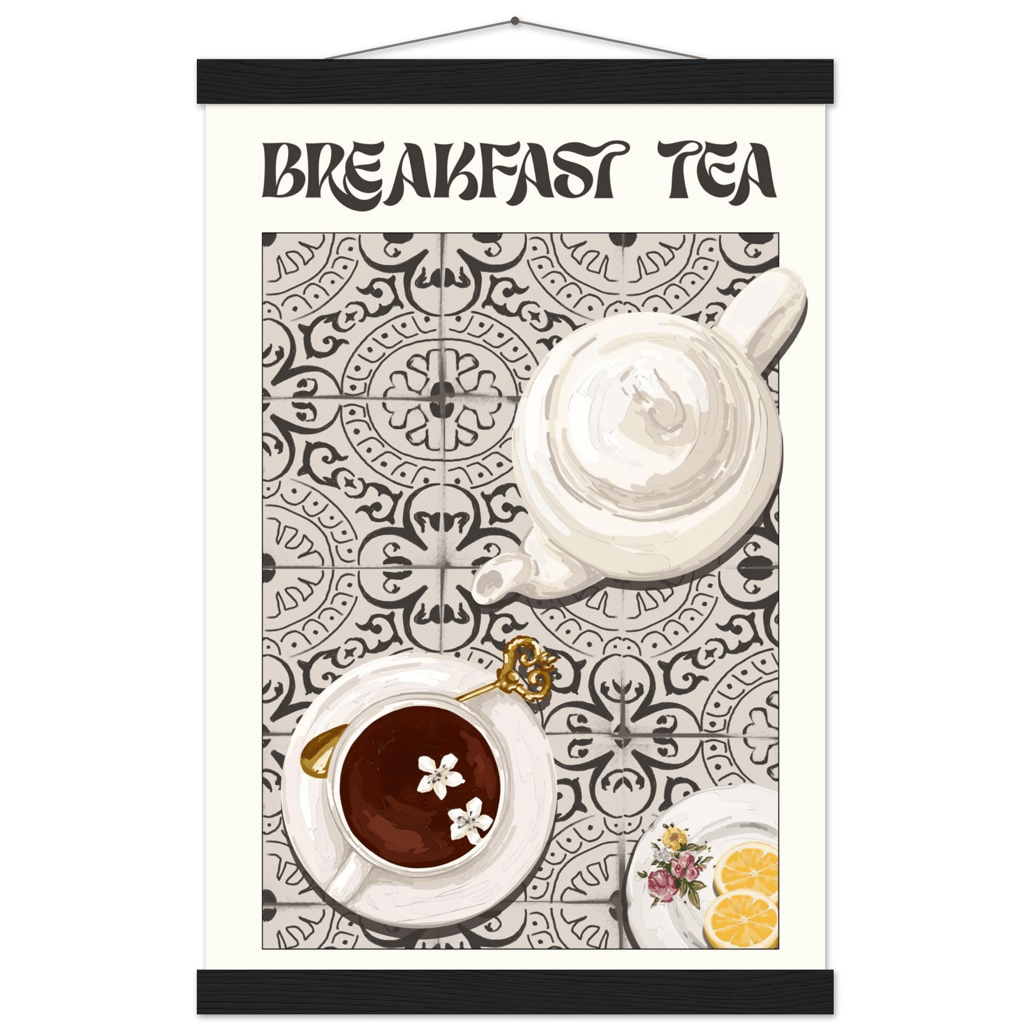 Breakfast Tea Poster – Cozy Kitchen Wall Art Print (Digital & Printed Options) - Evergreen Posters