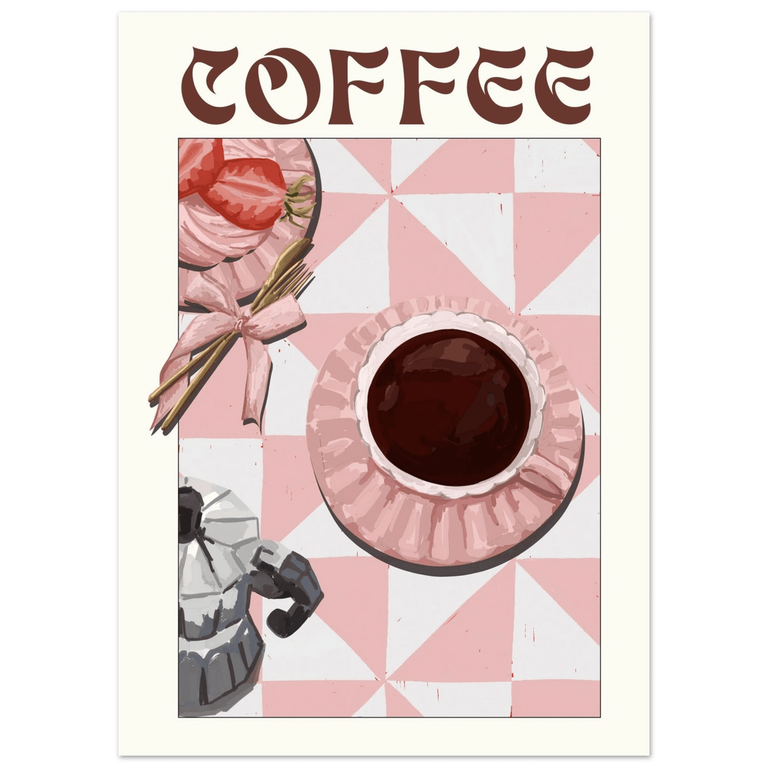 Coffee Poster – Cozy Breakfast Kitchen Wall Art Print (Digital & Printed Options) - Evergreen Posters