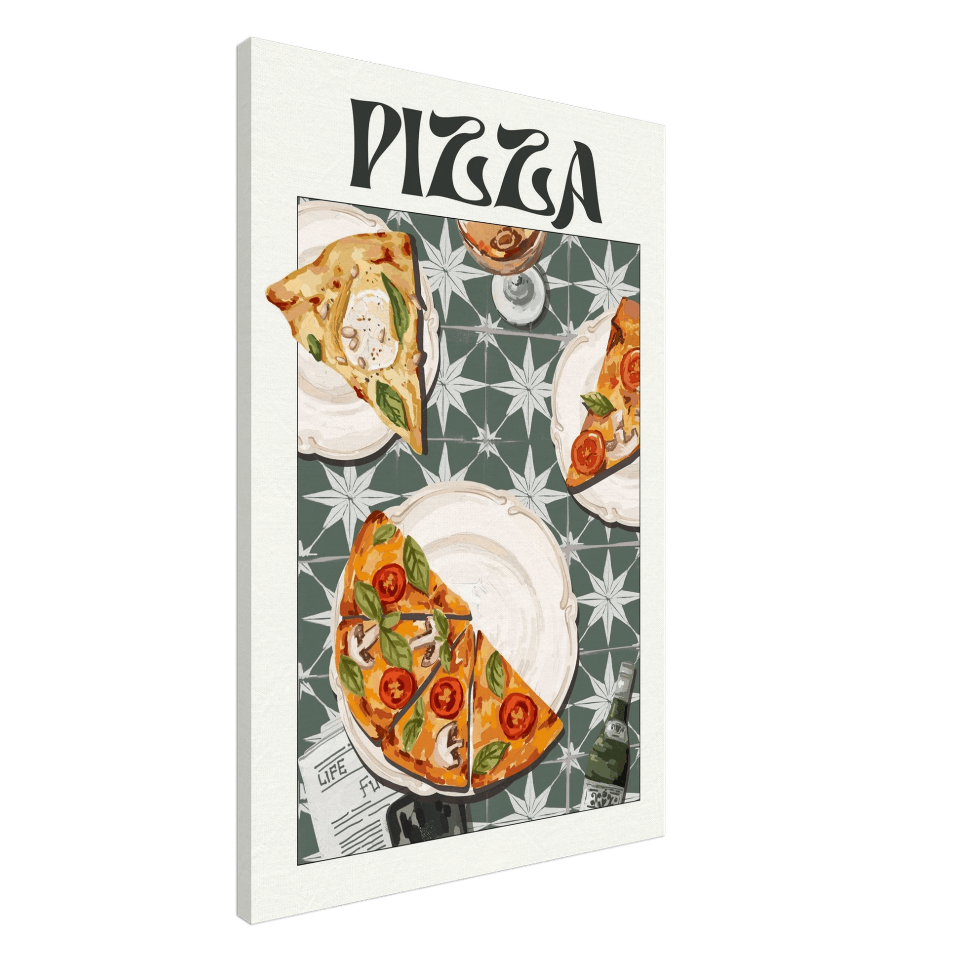 Pizza Poster – Playful Italian Kitchen Wall Art Print (Digital & Printed Options) - Evergreen Posters