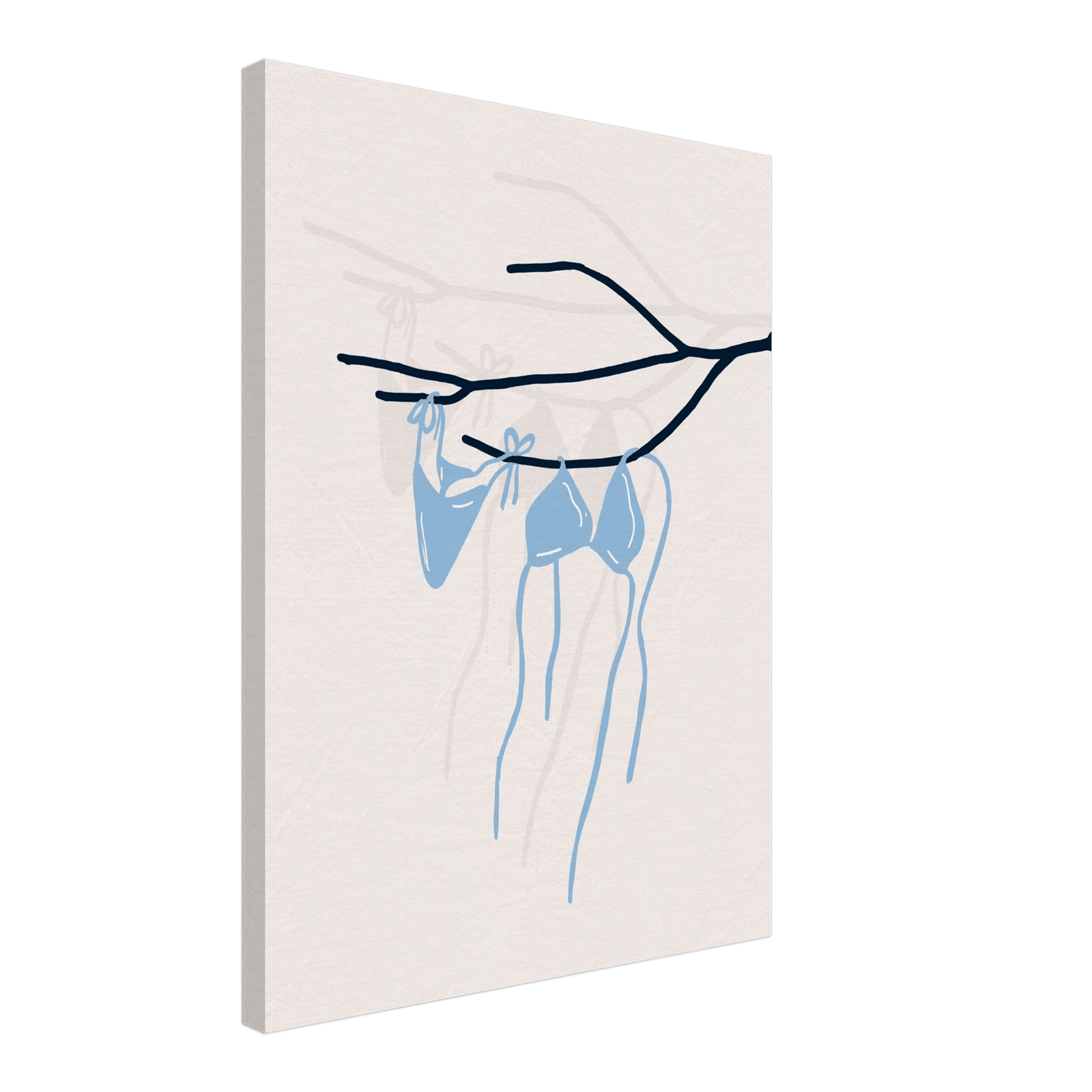 Coastal Bikini Line Art Poster – Minimalist Beach Wall Art Print - Evergreen Posters