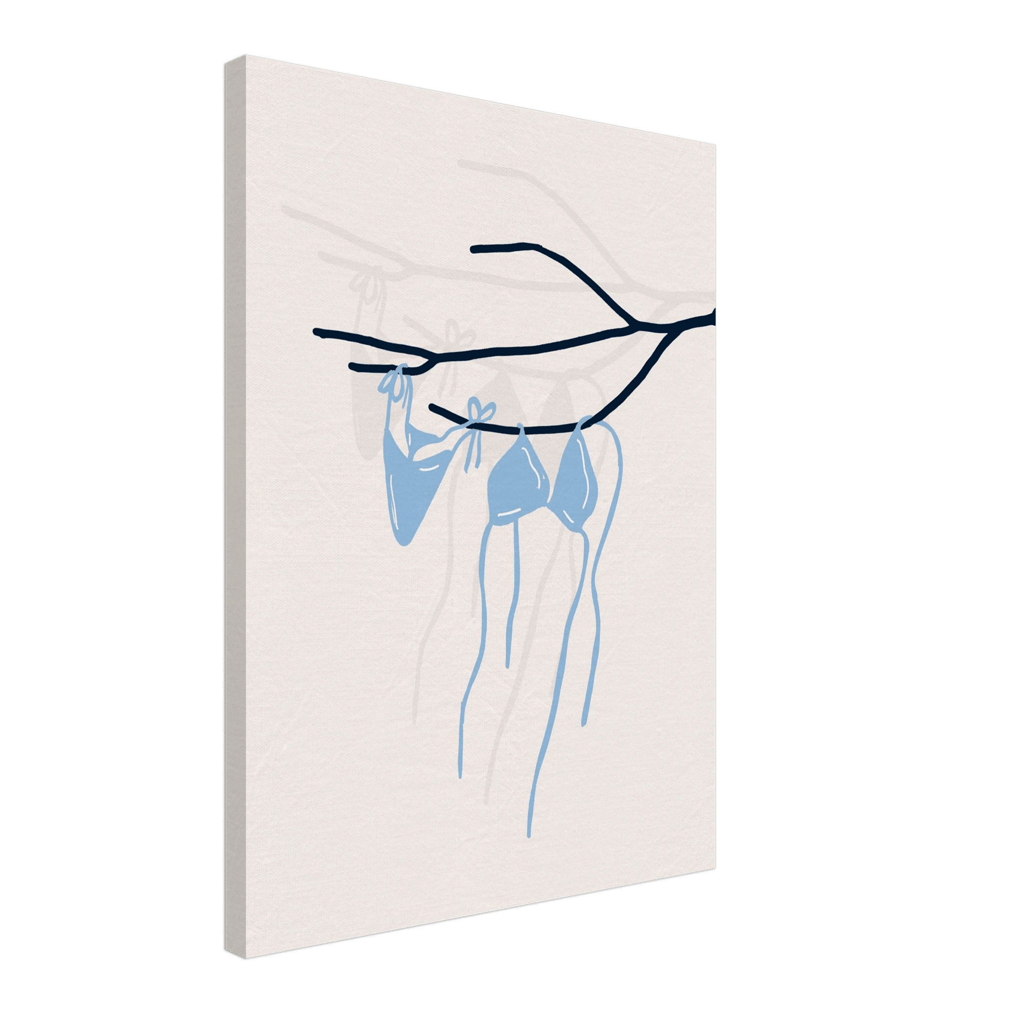 Coastal Bikini Line Art Poster – Minimalist Beach Wall Art Print - Evergreen Posters