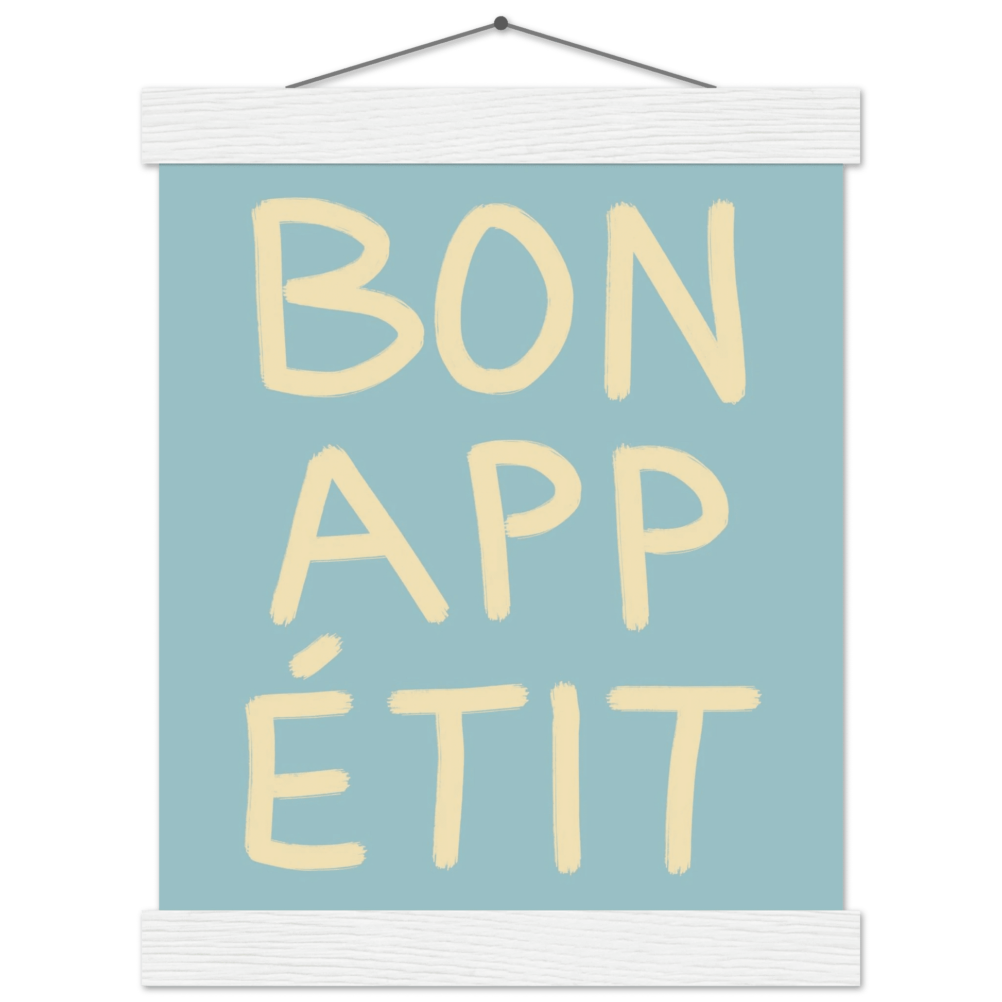 Bon Appétit Kitchen Poster | French Typography Wall Art | Retro Dining Room Print Decor - Evergreen Posters