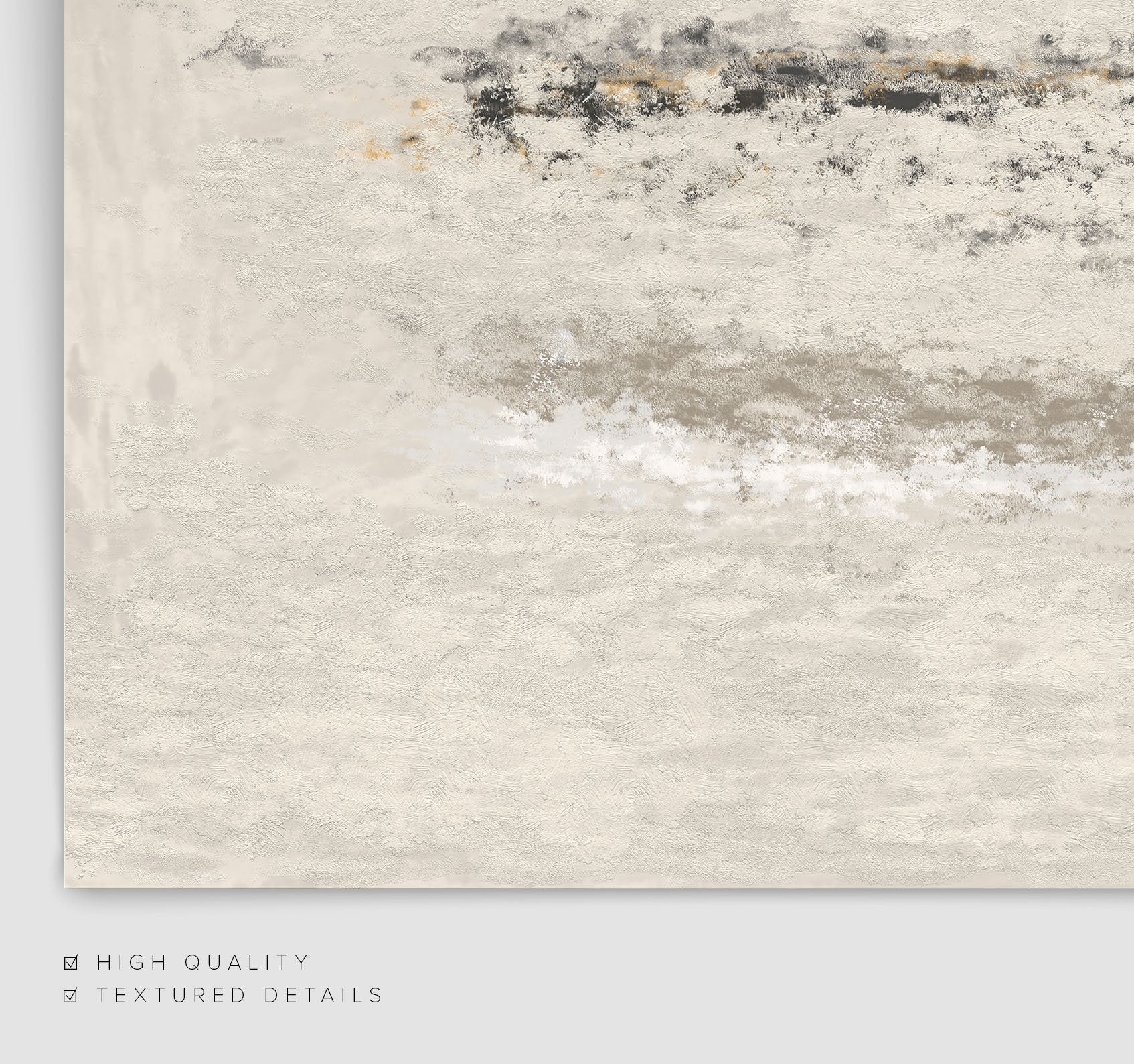 Neutral Abstract Poster | Beige Textured Brushstroke Wall Art | Minimalist Living Room Print - Evergreen Posters
