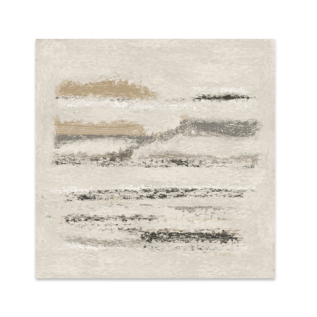 Neutral Abstract Poster | Beige Textured Brushstroke Wall Art | Minimalist Living Room Print - Evergreen Posters