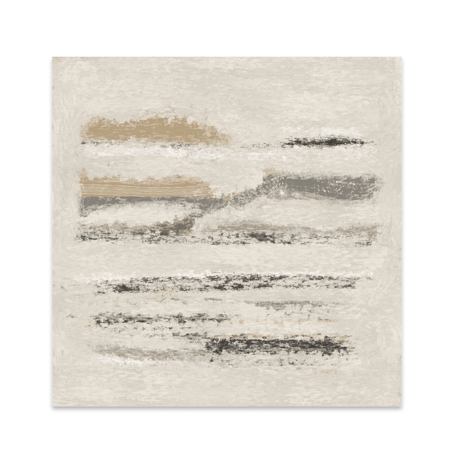 Neutral Abstract Poster | Beige Textured Brushstroke Wall Art | Minimalist Living Room Print - Evergreen Posters