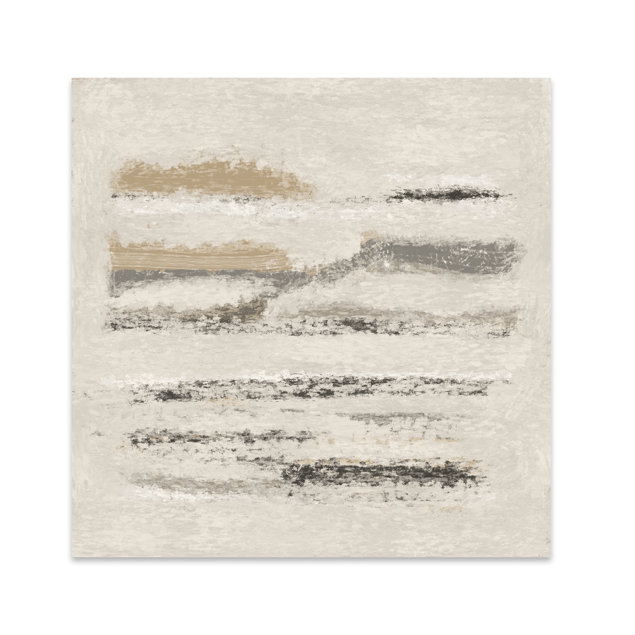 Neutral Abstract Poster | Beige Textured Brushstroke Wall Art | Minimalist Living Room Print - Evergreen Posters